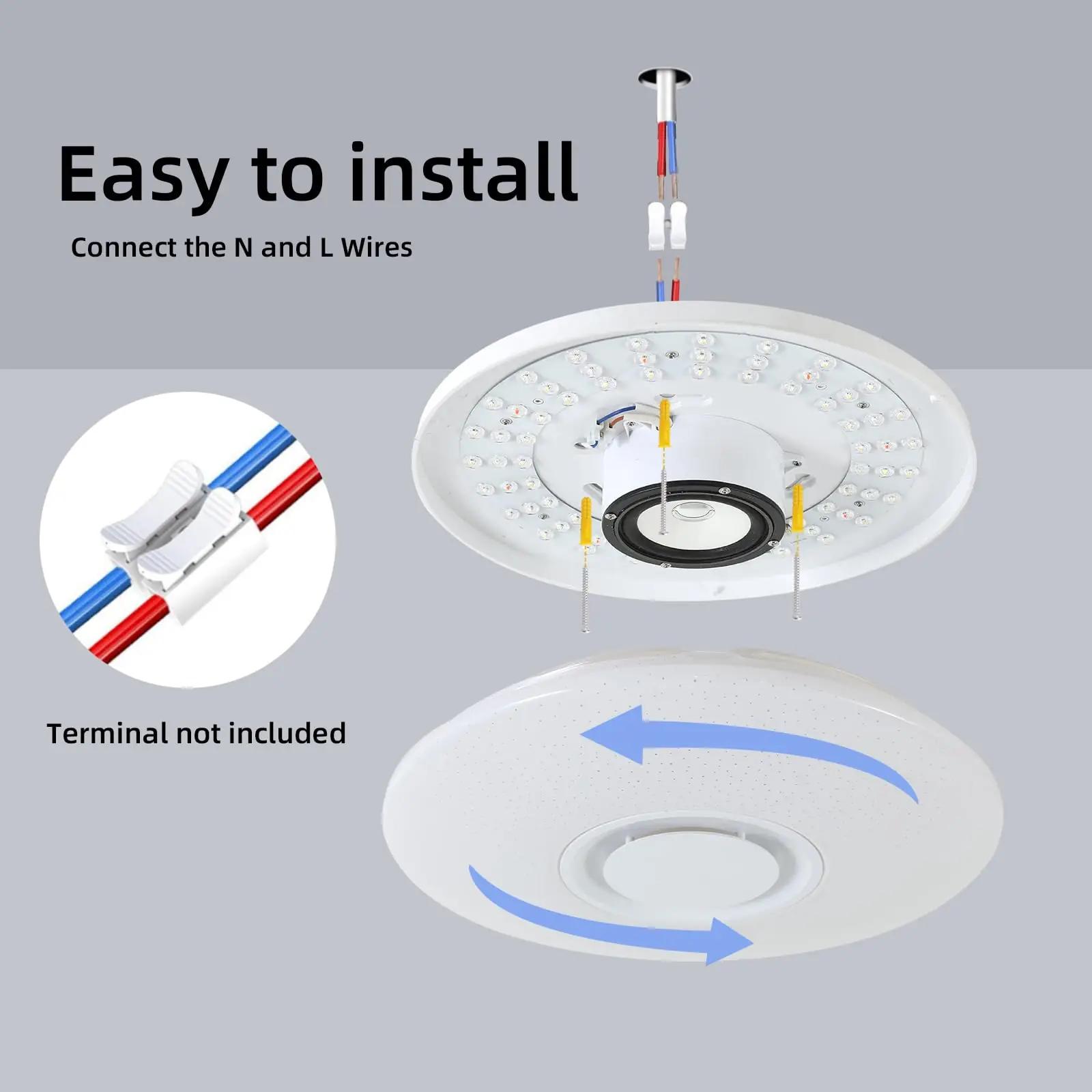 Horevo modernne LED-ripplagi koos Bluetooth kõlariga – pilt 7
