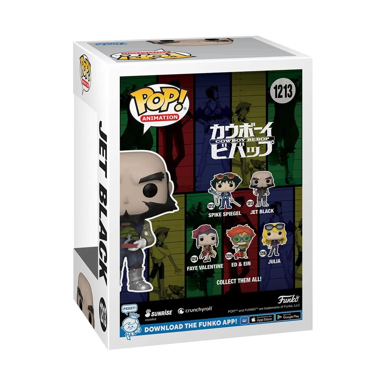 Funko vinüülist kollektsioonifigur: Jet Black bonsaiga – pakend ja tarvikud