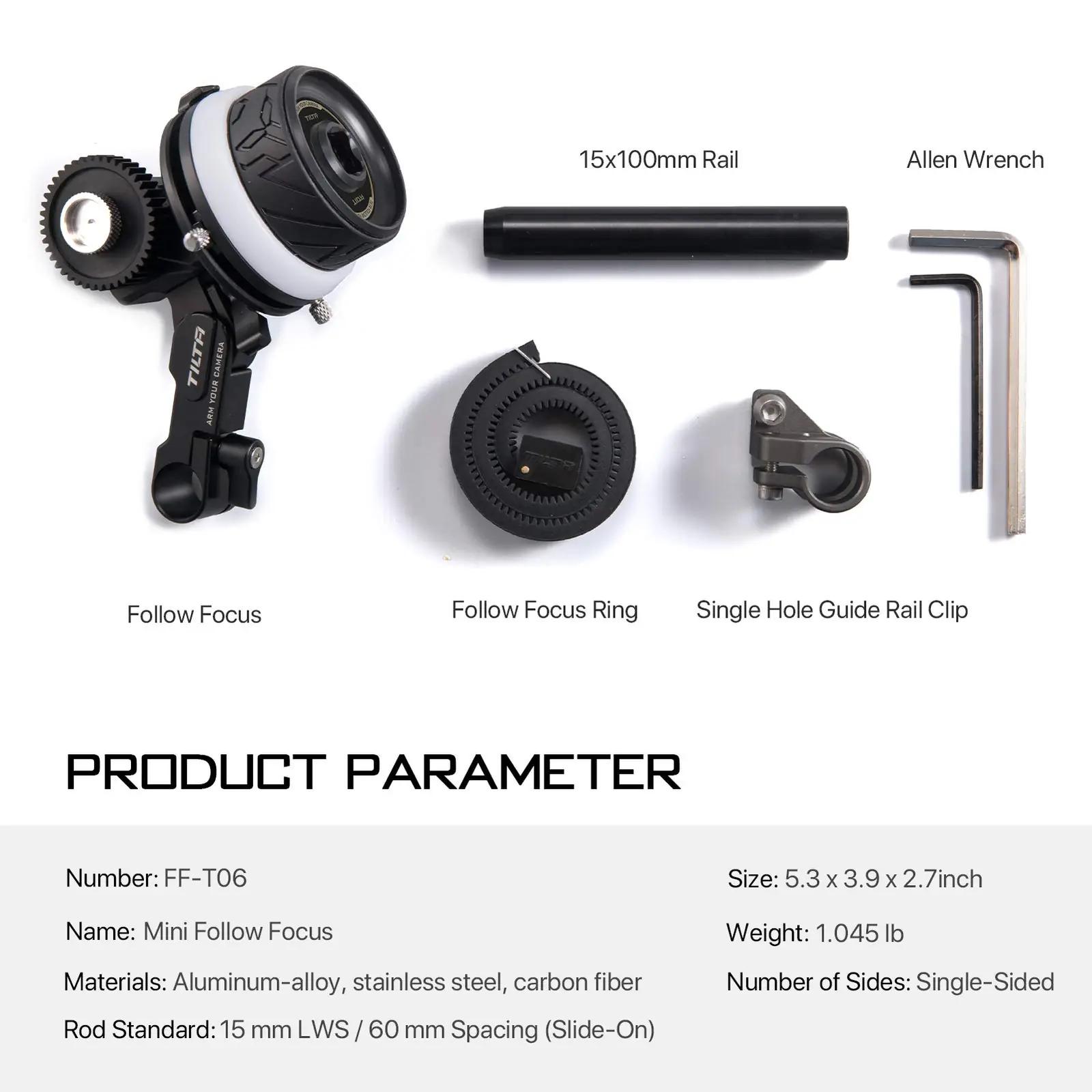 Tilta mini follow focus — täpne käsitsifookuse juhtimine – lisavaade