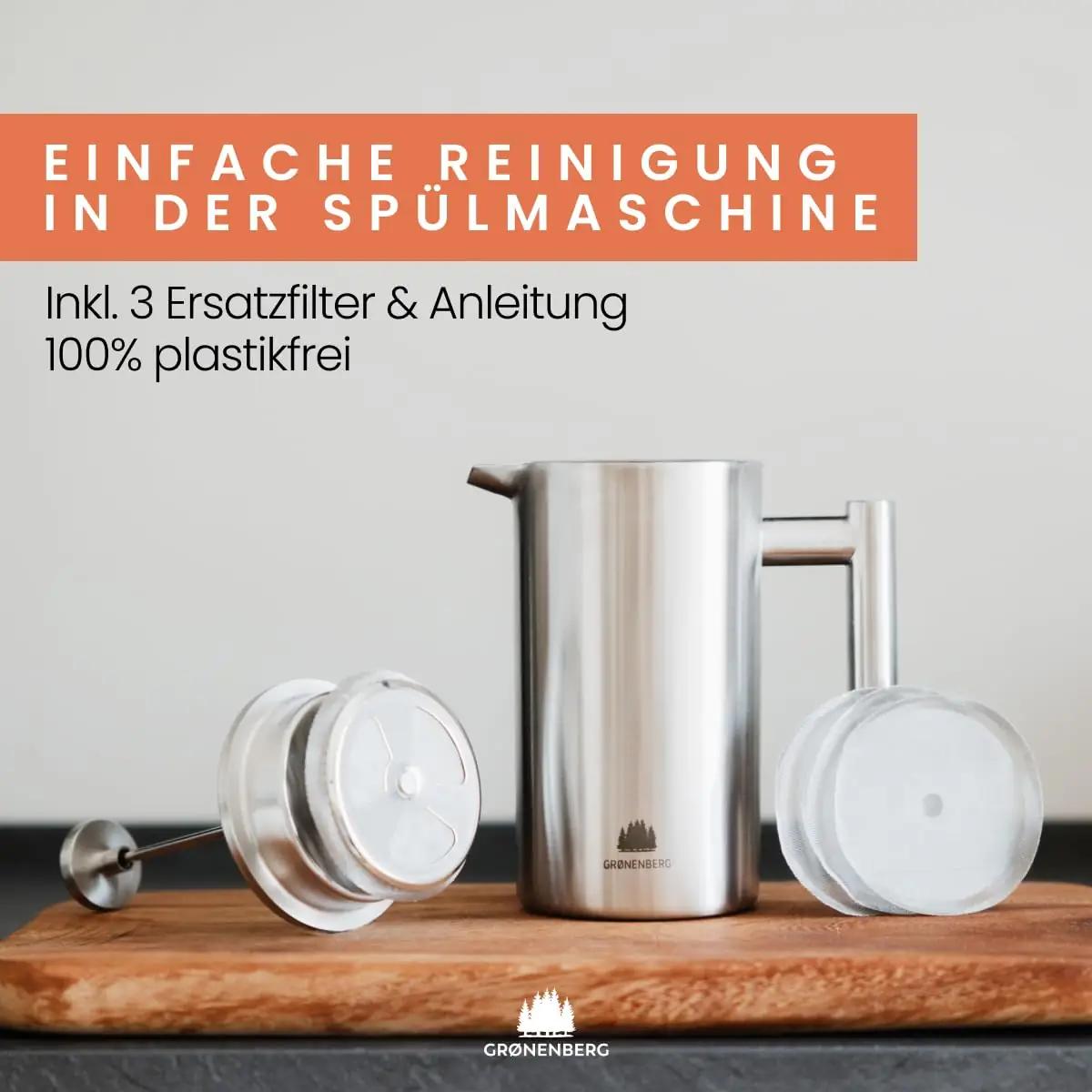 Groenenberg roostevaba French Press termo koos soojahoiuga – kasutusnäide