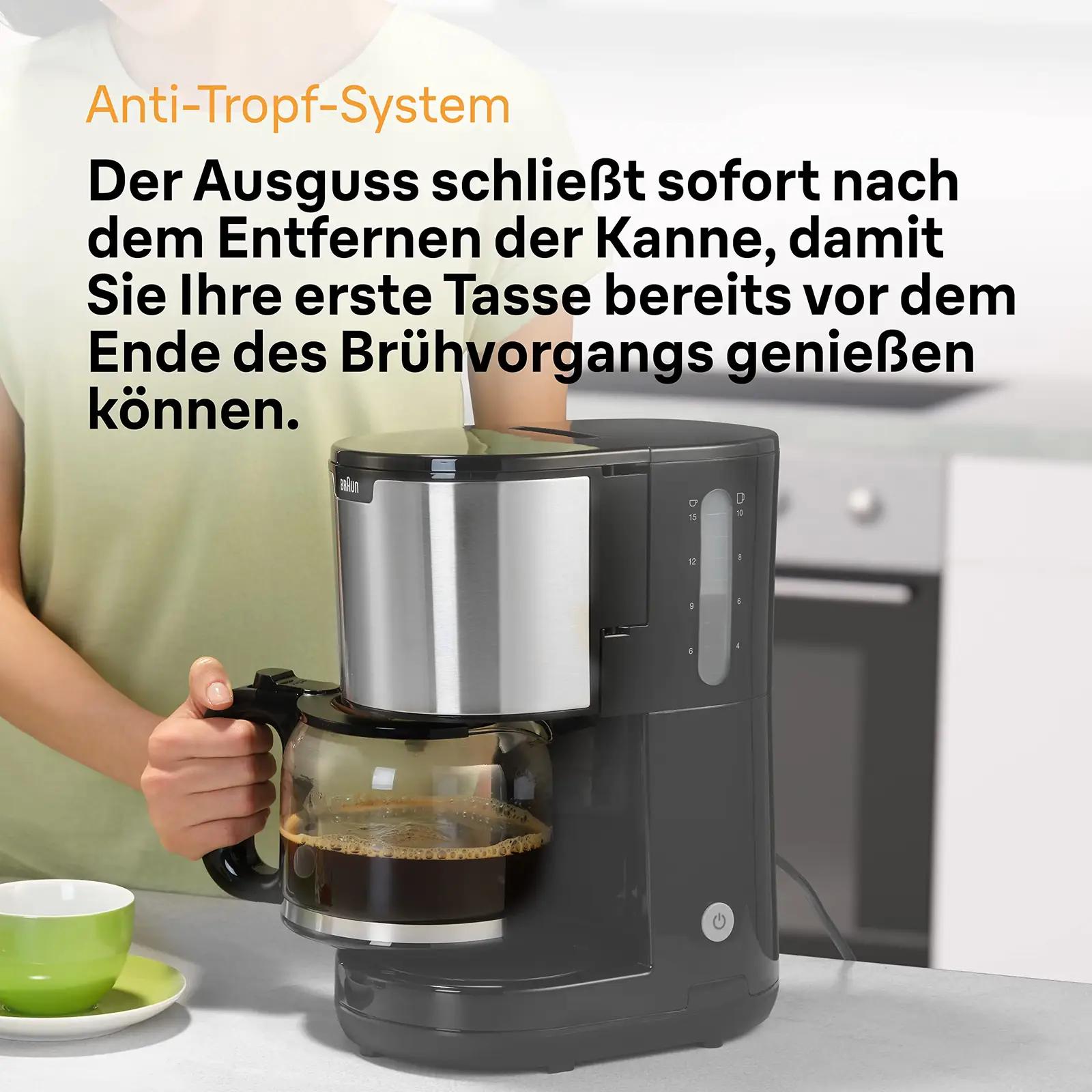 Braun PurShine kohvimasin glaskannuga — puhas maitse kodus – lisavaade