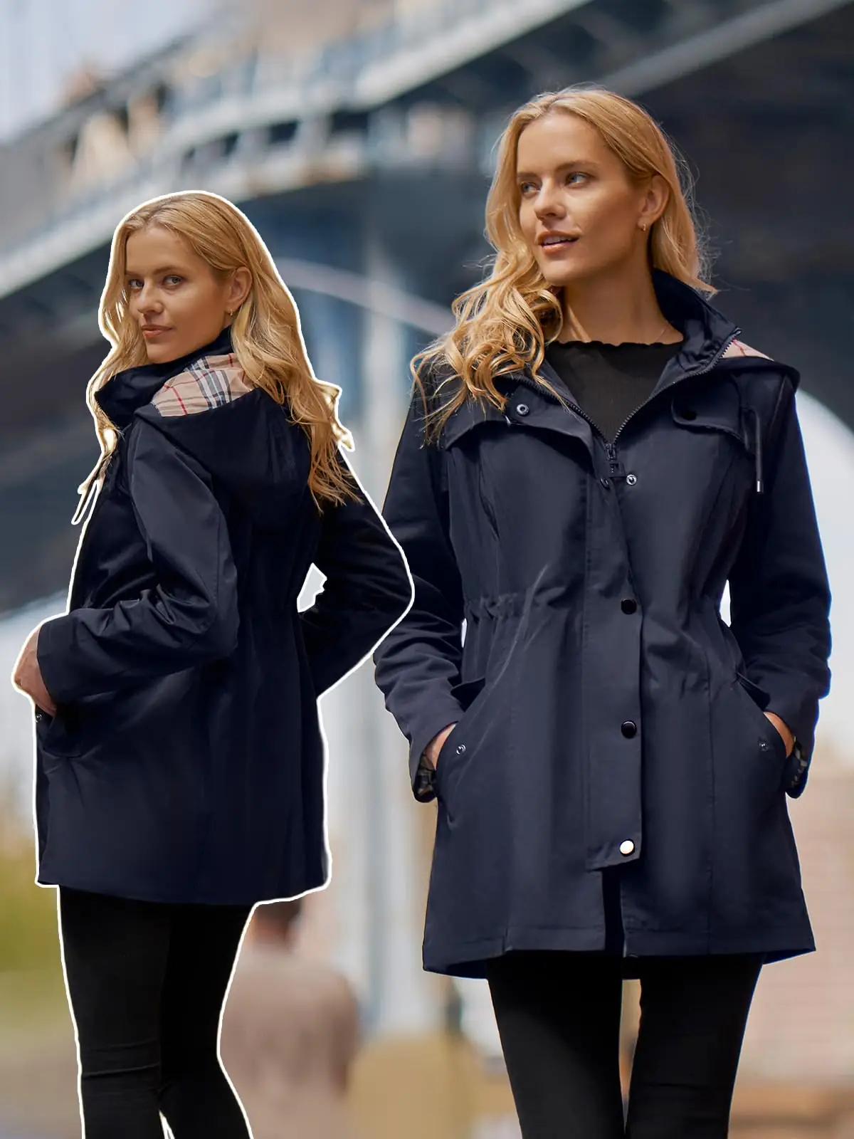 SaphiRose PONCHO YY-SE966-NY-S lumi- ja vihmariided – detailne lähivaade