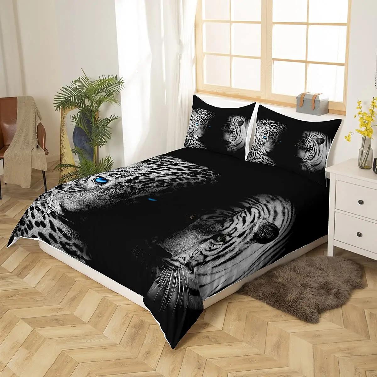 Homemissing mikrofibrist voodipesu 240×260 cm – safarimotiiv – pakend ja tarvikud