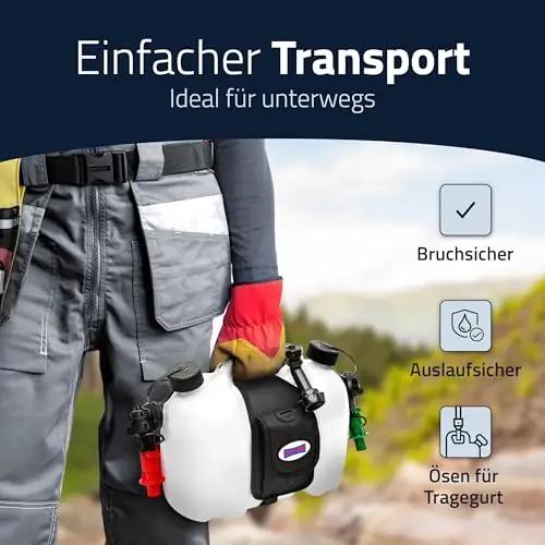 hünersdorff vastupidav Kombikanister 6+3 L – ohutu transport – pakend ja tarvikud