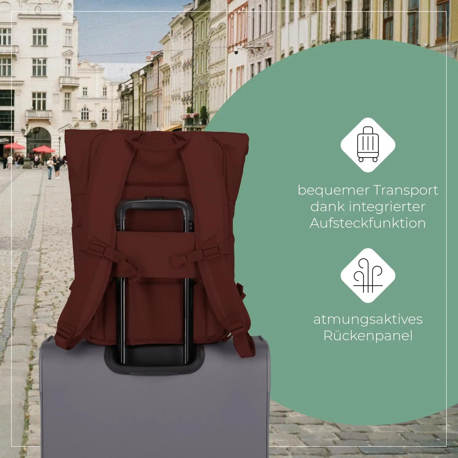 Travelite bordoo rolltop-rännakukott sülearvutile ja käsipagasile – pilt 7