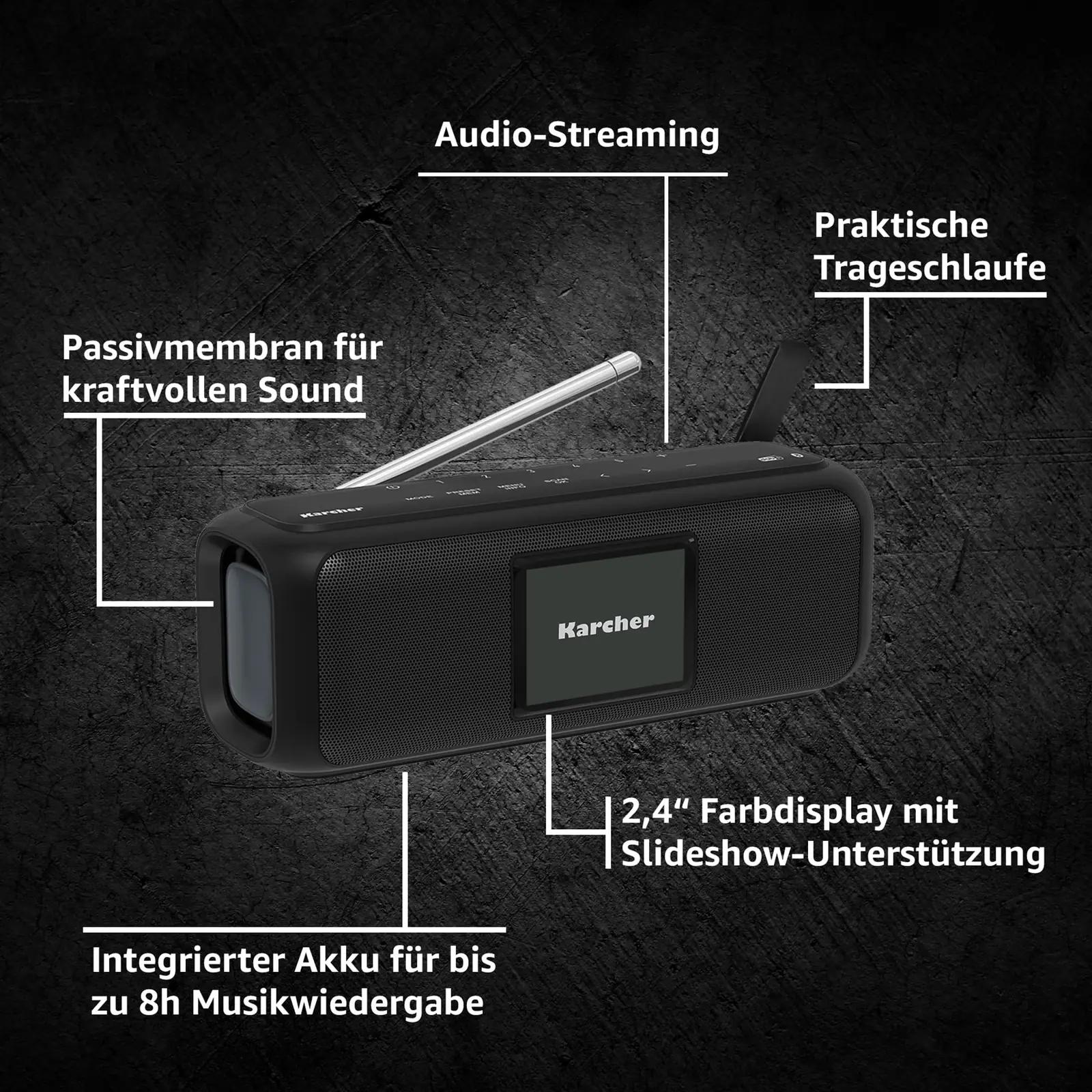 Kärcher nutikas kaasaskantav DAB Go kõlar — digitaalne heli ja – pilt 6