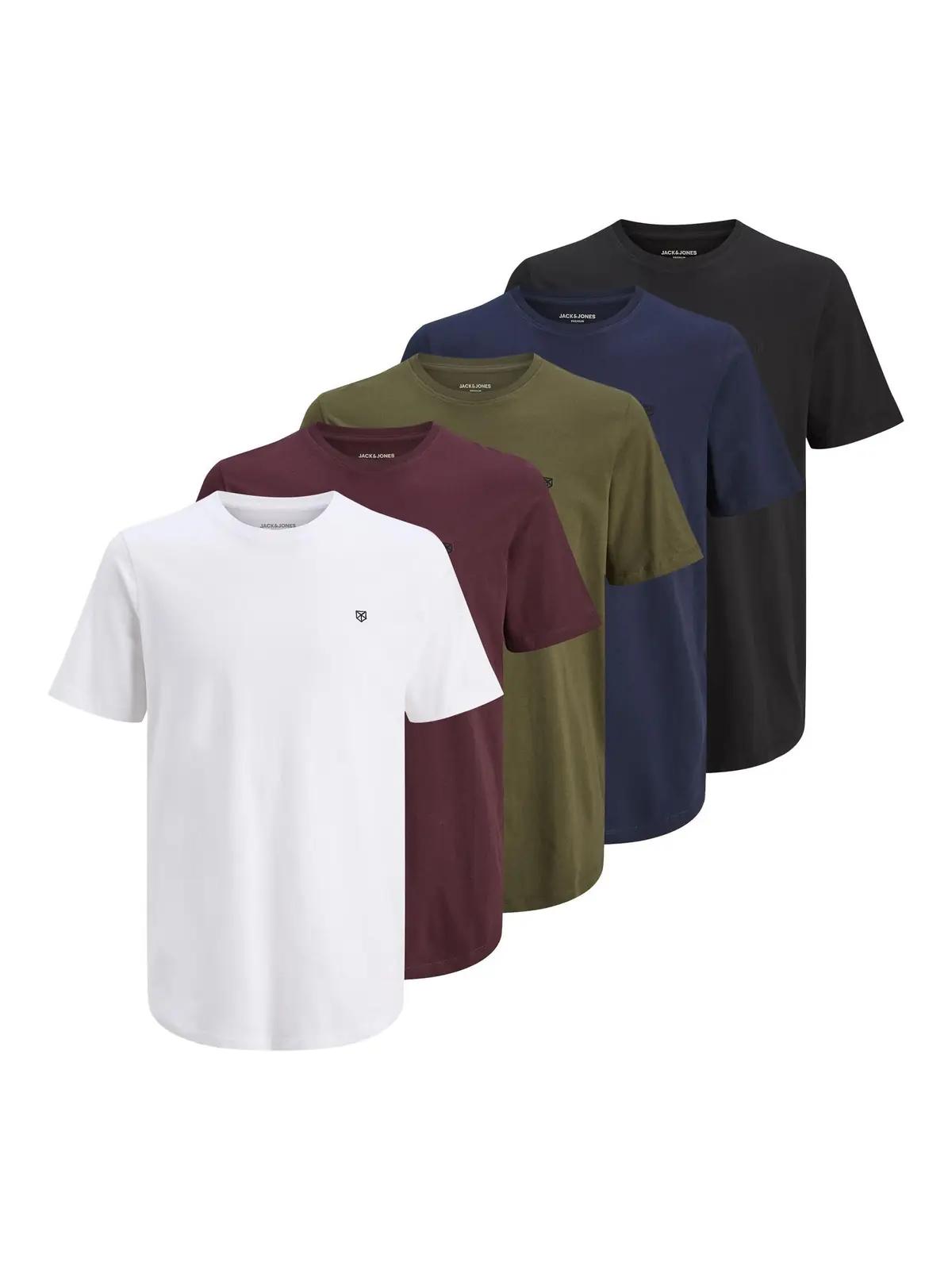 JACK & JONES mugav puuvillane T-särk 5tk komplekt – pilt 8