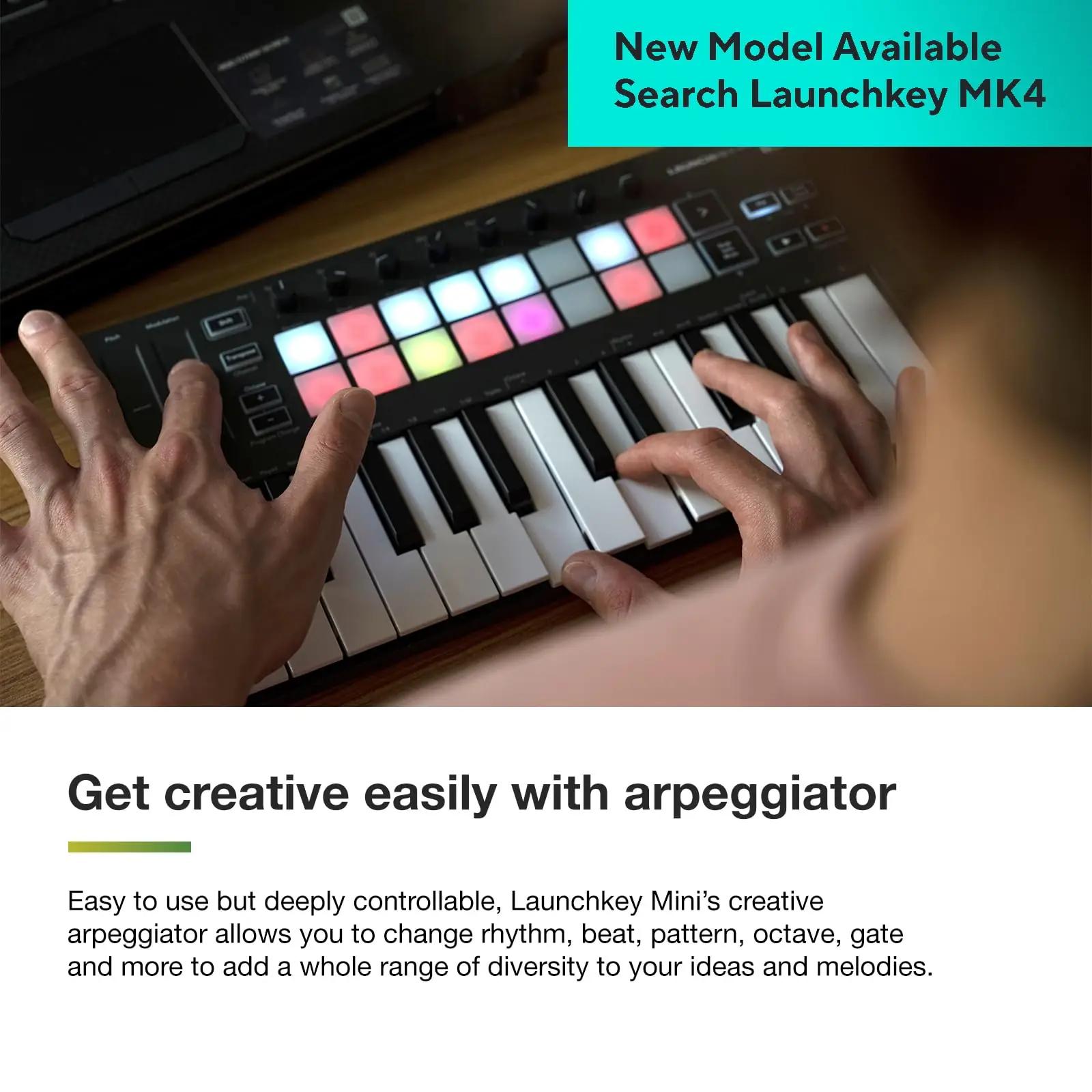 Novation kompaktne USB-MIDI klahvistik – ideaalne stuudioks – pakend ja tarvikud