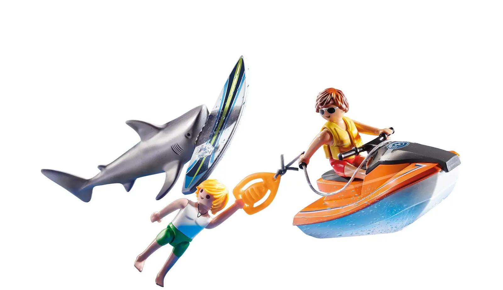 PLAYMOBIL päästeseiklus: plastikust hai- ja vesiseade kingituseks – detailne vaade