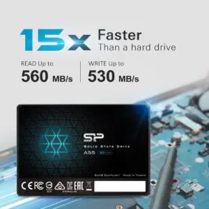 SP Silicon Power SP512GBSS3A55S25 ssd – detailne lähivaade