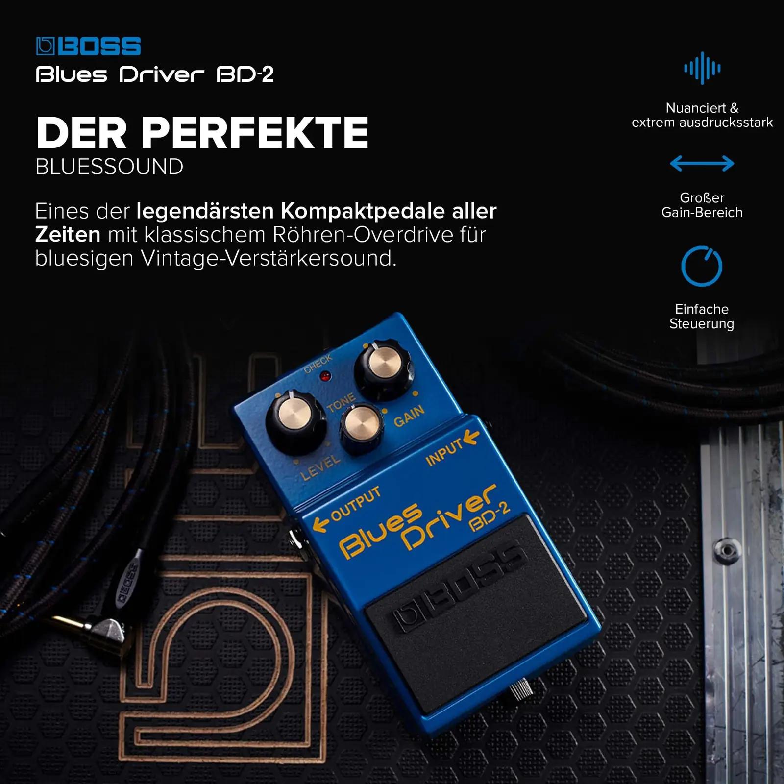 BOSS Blues Driver BD-2 — kompaktne overdrive soojaks – detailne vaade