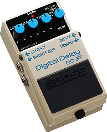 BOSS DD-3T delay ja reverb pedaalid – detailne lähivaade