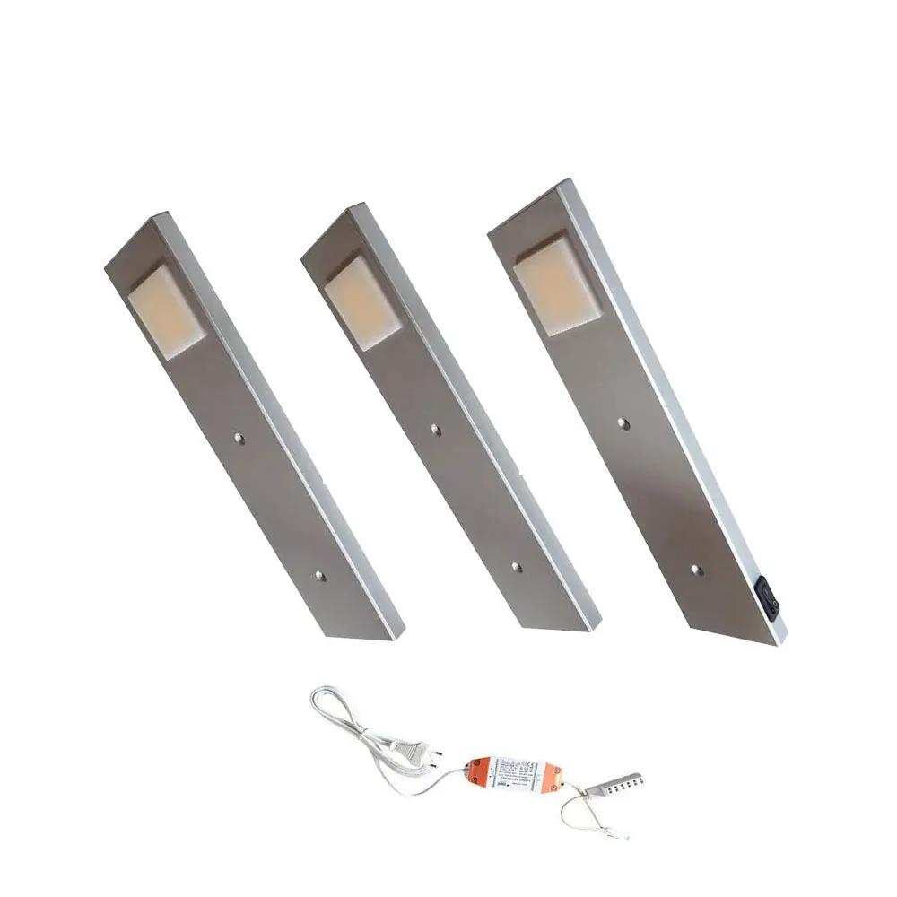 ACCE LED-valgusti köögi kapile — soe valge, 3-osaline komplekt
