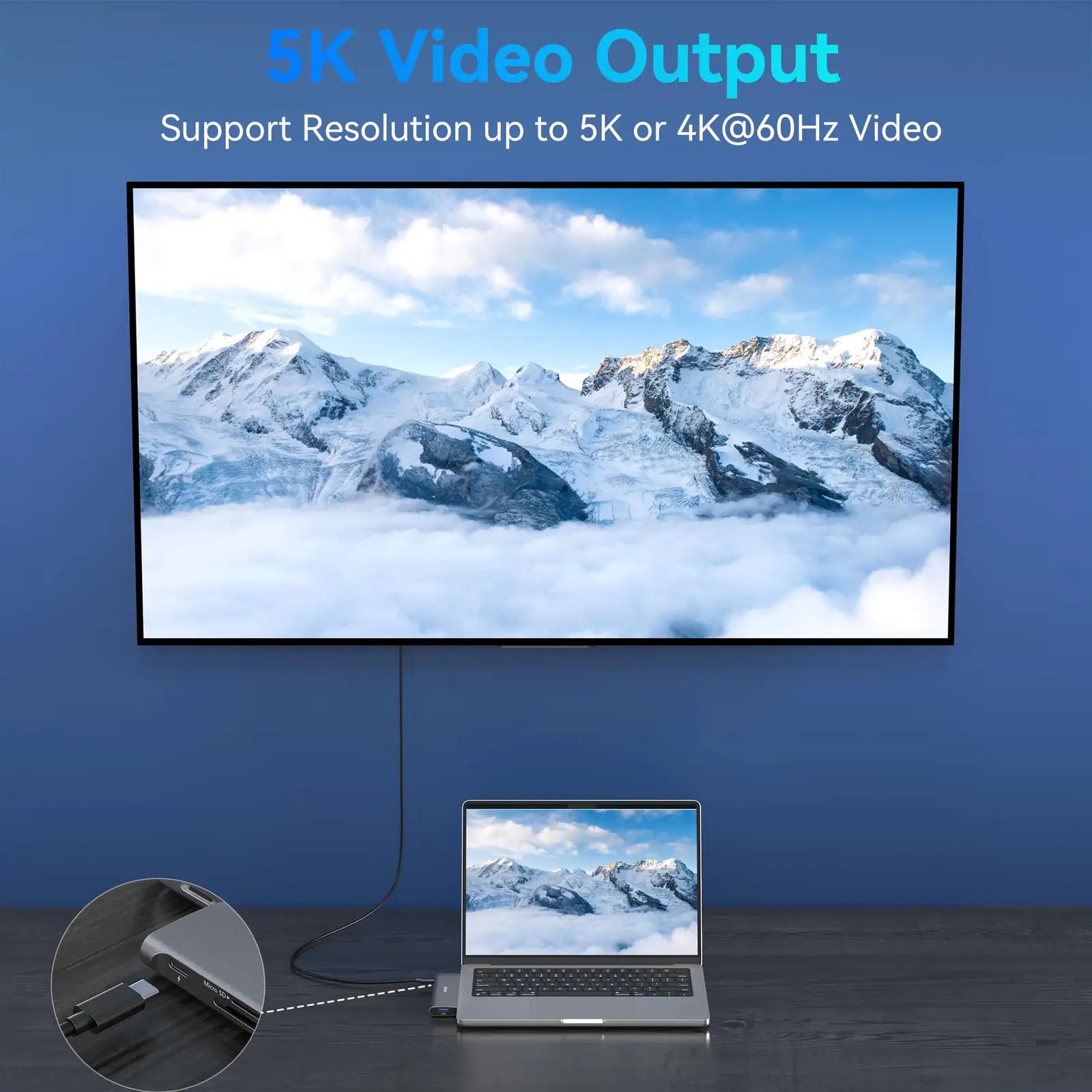 MOKiN alumiiniumist USB-C hub — mitmekülgne ühenduslahendus – pilt 6