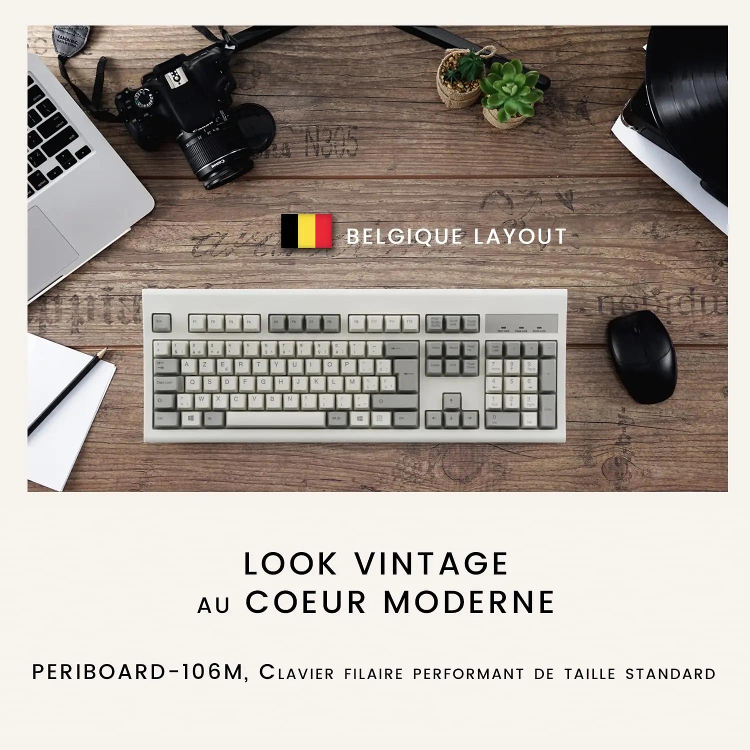Perixx retro-klaviatuur – ergonoomiline beez USB kingitus – pakend ja tarvikud