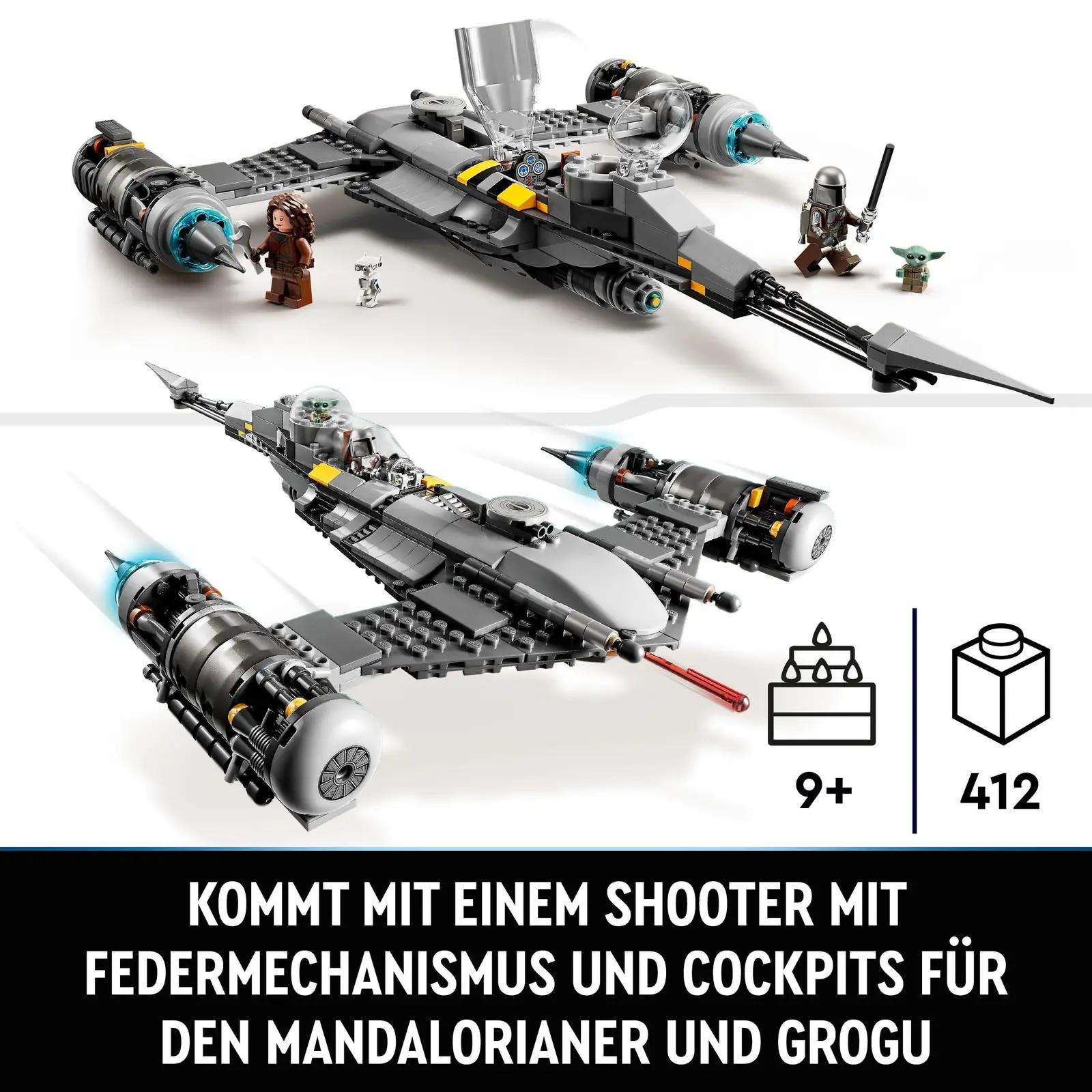 LEGO Star Wars N-1 hävitaja — ehitatav laev ja tegelased – pakend ja tarvikud