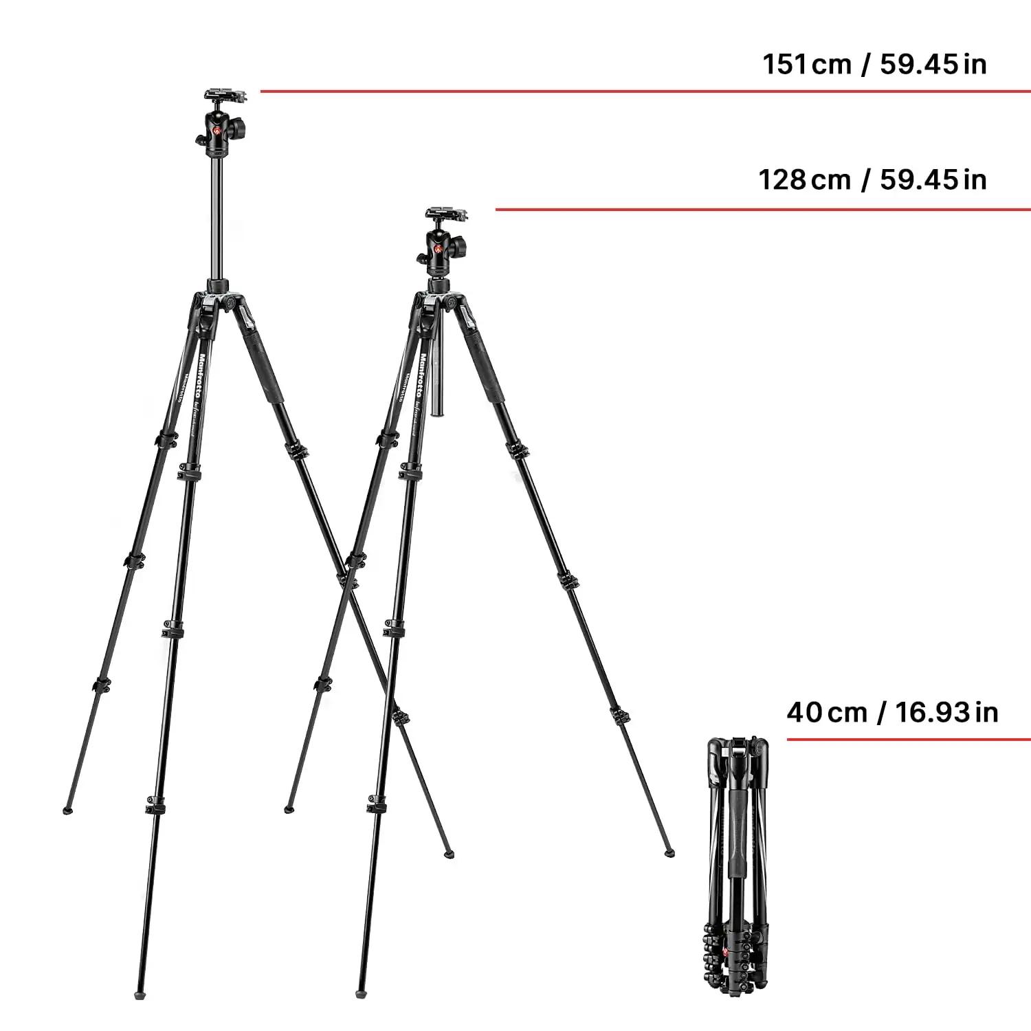 Manfrotto alumiinium reisistatiiv – kompaktne ja vastupidav – detailne vaade