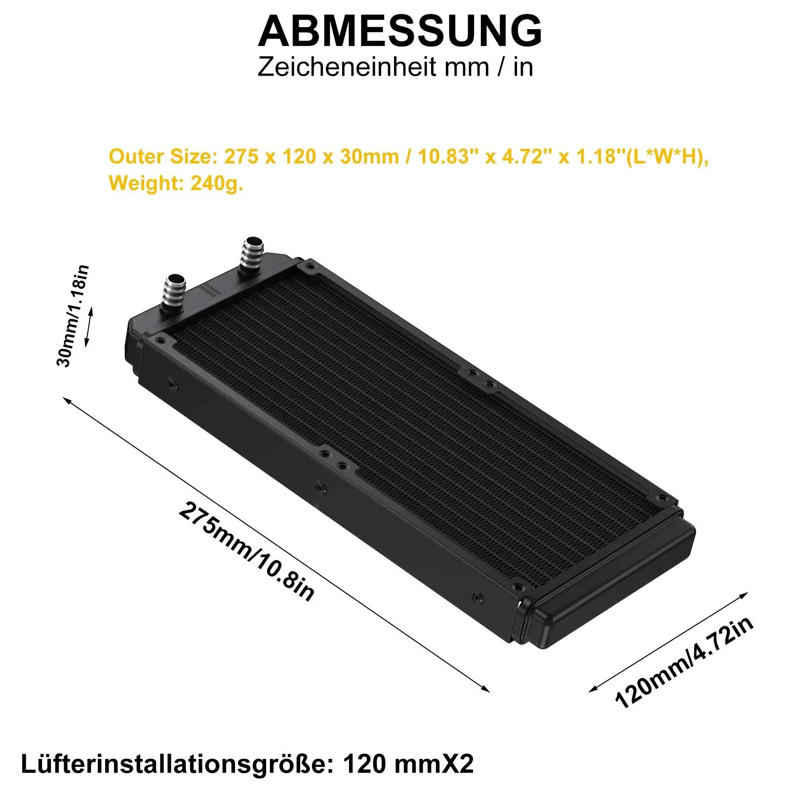CLDIY alumiiniumist 12-toru veehedel CPU jahutuseks 240 mm – lisavaade