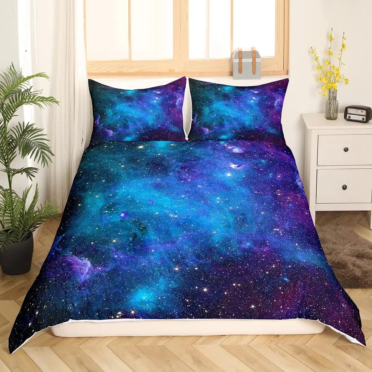 Homewish mikrofibrist galaktika voodipesukomplekt – 220×240 cm – detailne vaade