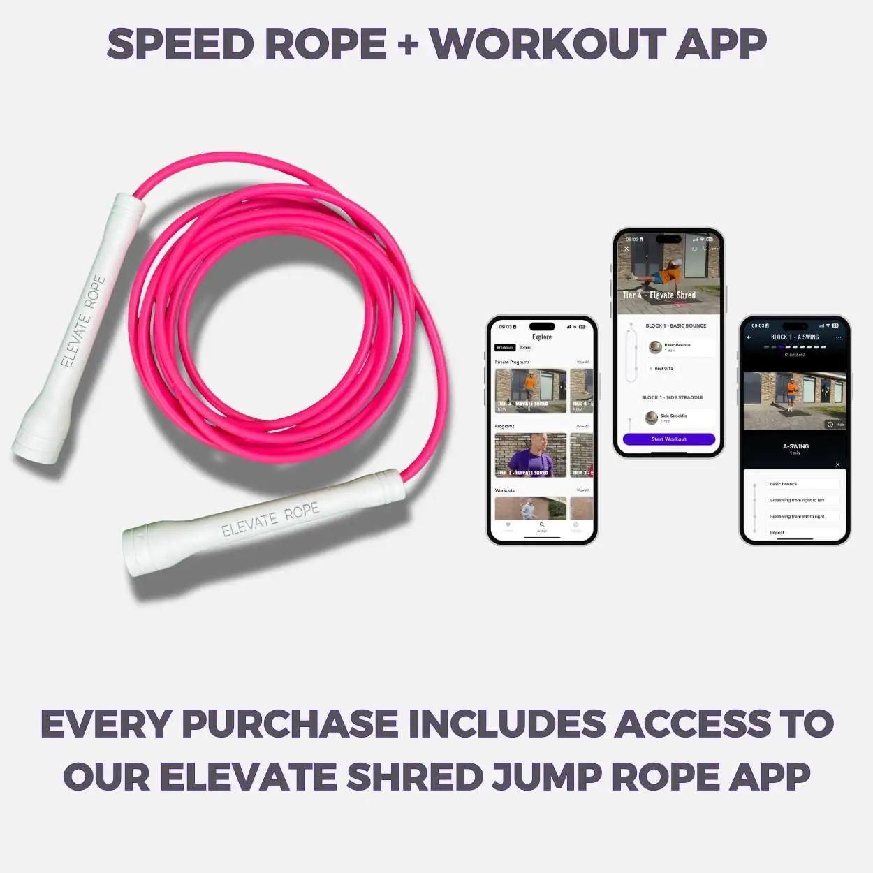 Elevate Rope tugev PVC hüppenöör – kiire treeningukomplekt – pilt 7