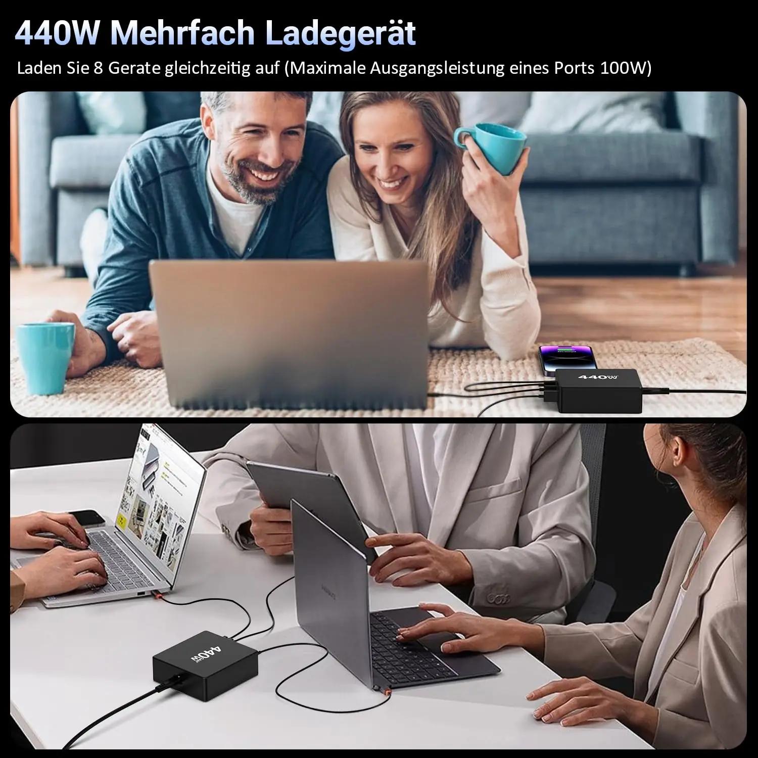 HSSNS tugev 440W laadija 8 pordiga – kiire ja mugav – lisavaade
