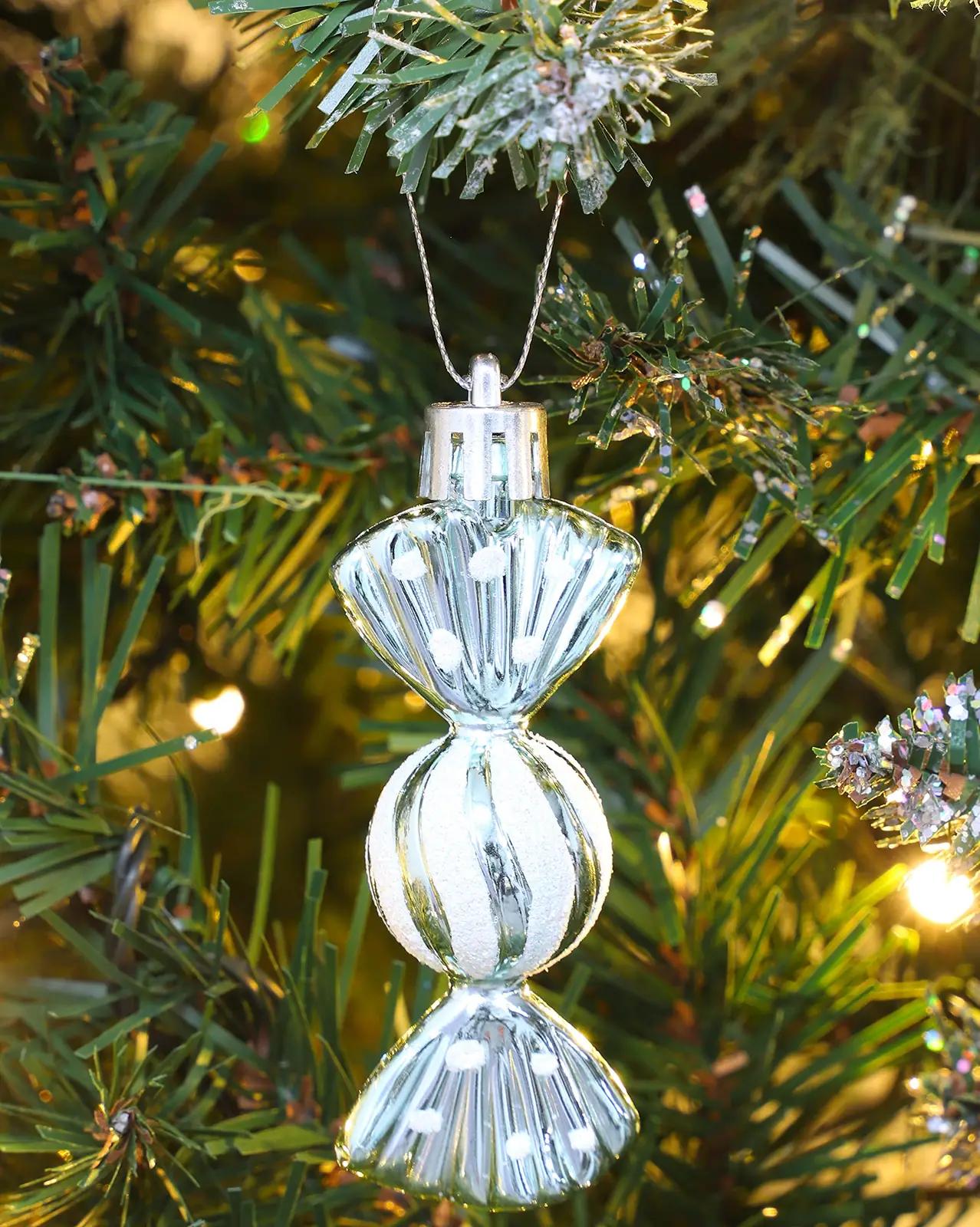Christmas Concepts mintroheline mini-kulk 6–8 cm – sädelev dekor – detailne vaade