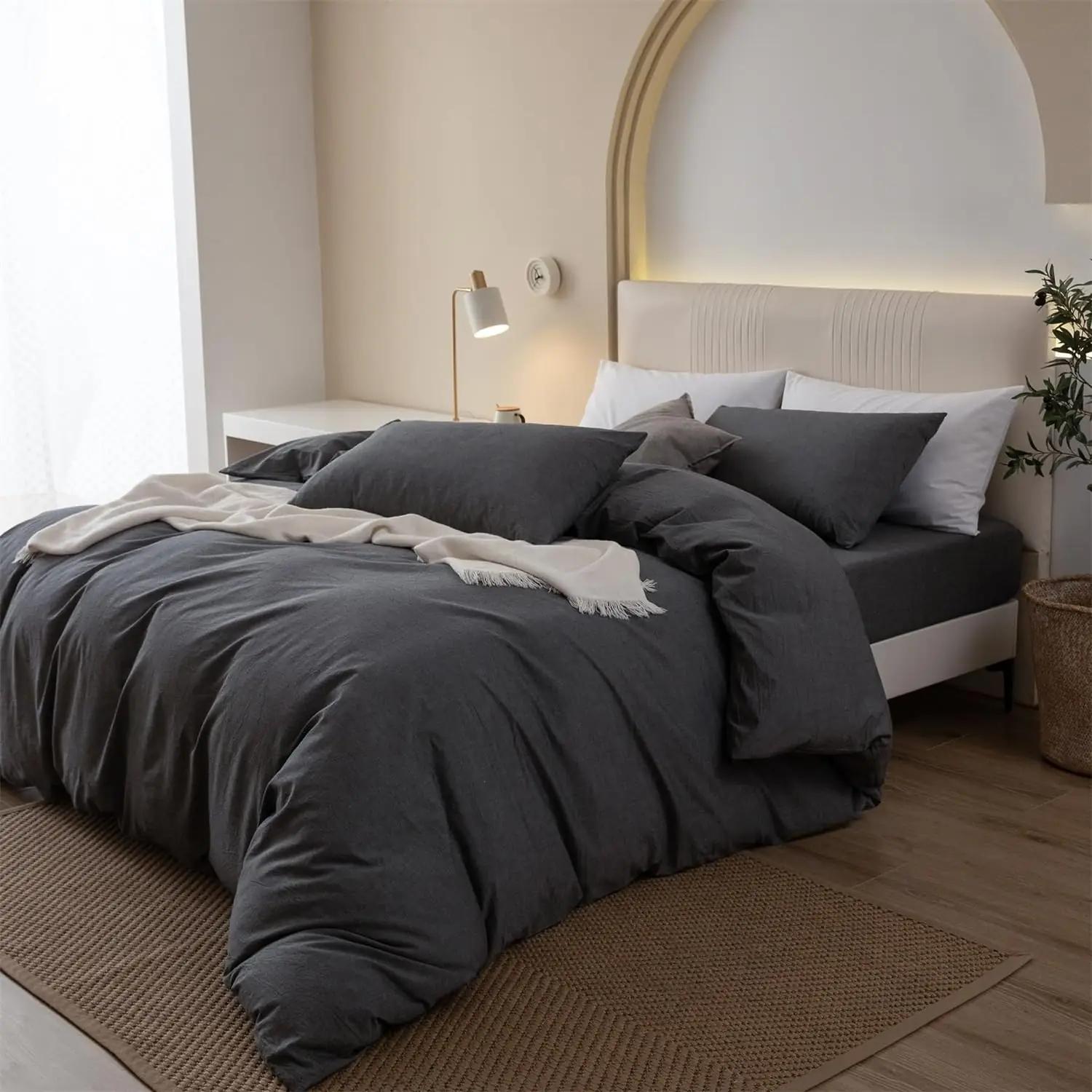Gezu hall puuvillased voodipesu 220×240 cm – pehme ja hingav – pakend ja tarvikud