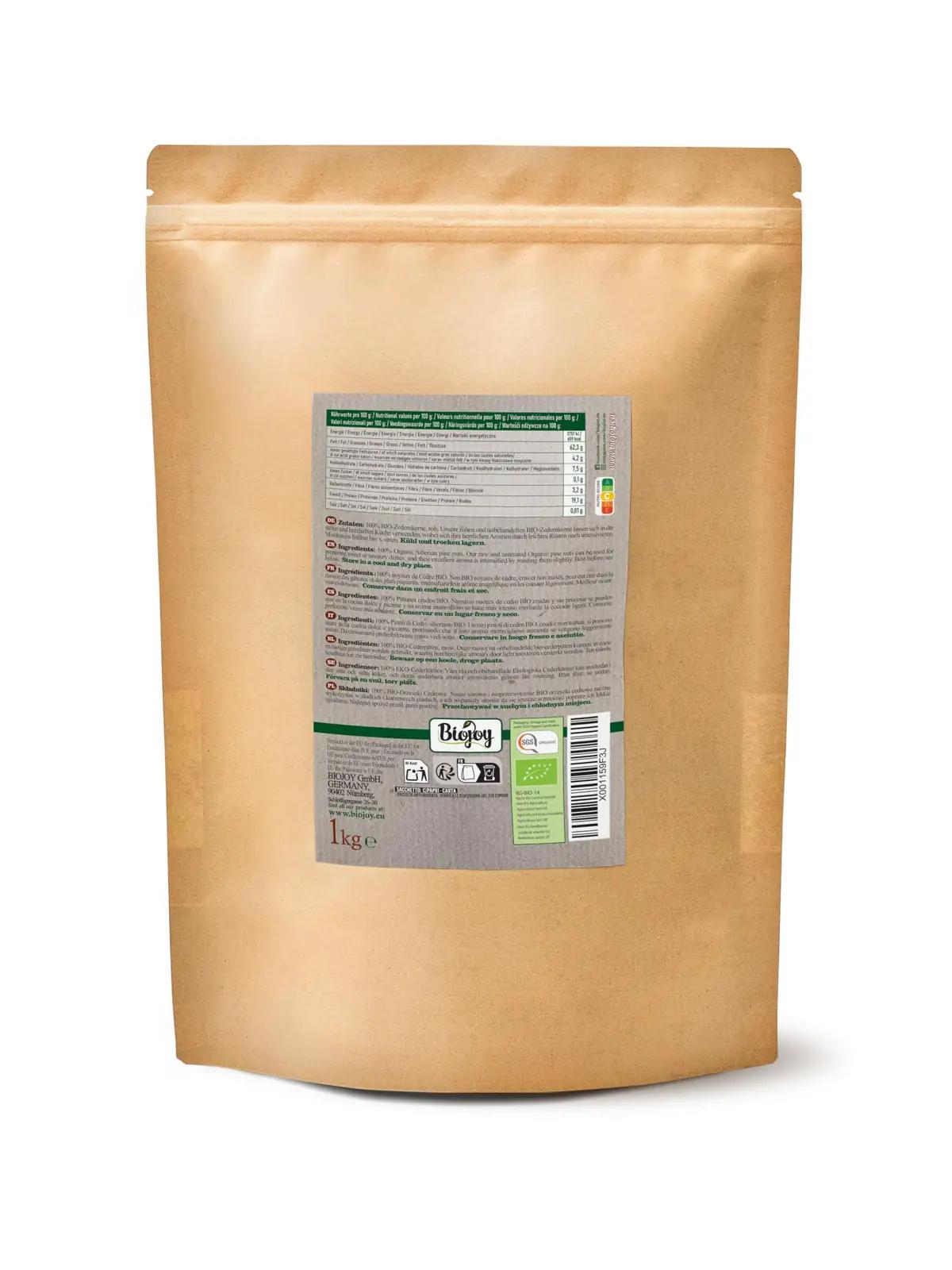 Biojoy mahe-seemned Siberi kederpähklid 1 kg — toitev valik – kasutusnäide