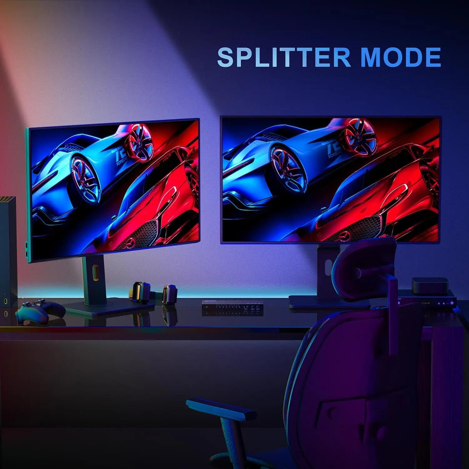 PORTTA HDMI-matrix 4×2 4K 60Hz – mitmeallikas audio lahendus – detailne vaade