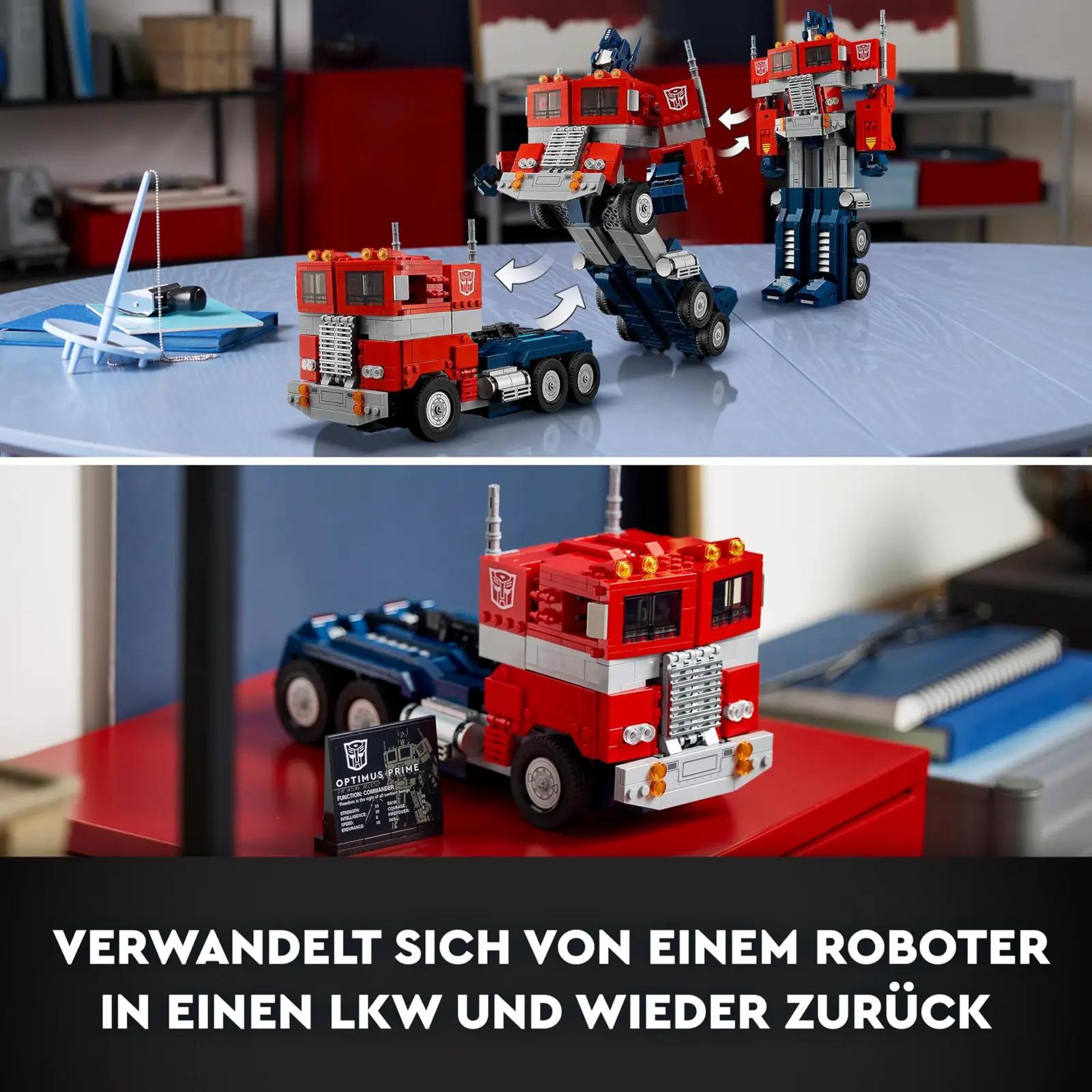 LEGO ikooniline Optimus Prime – detailne 2in1 komplekt – pakend ja tarvikud