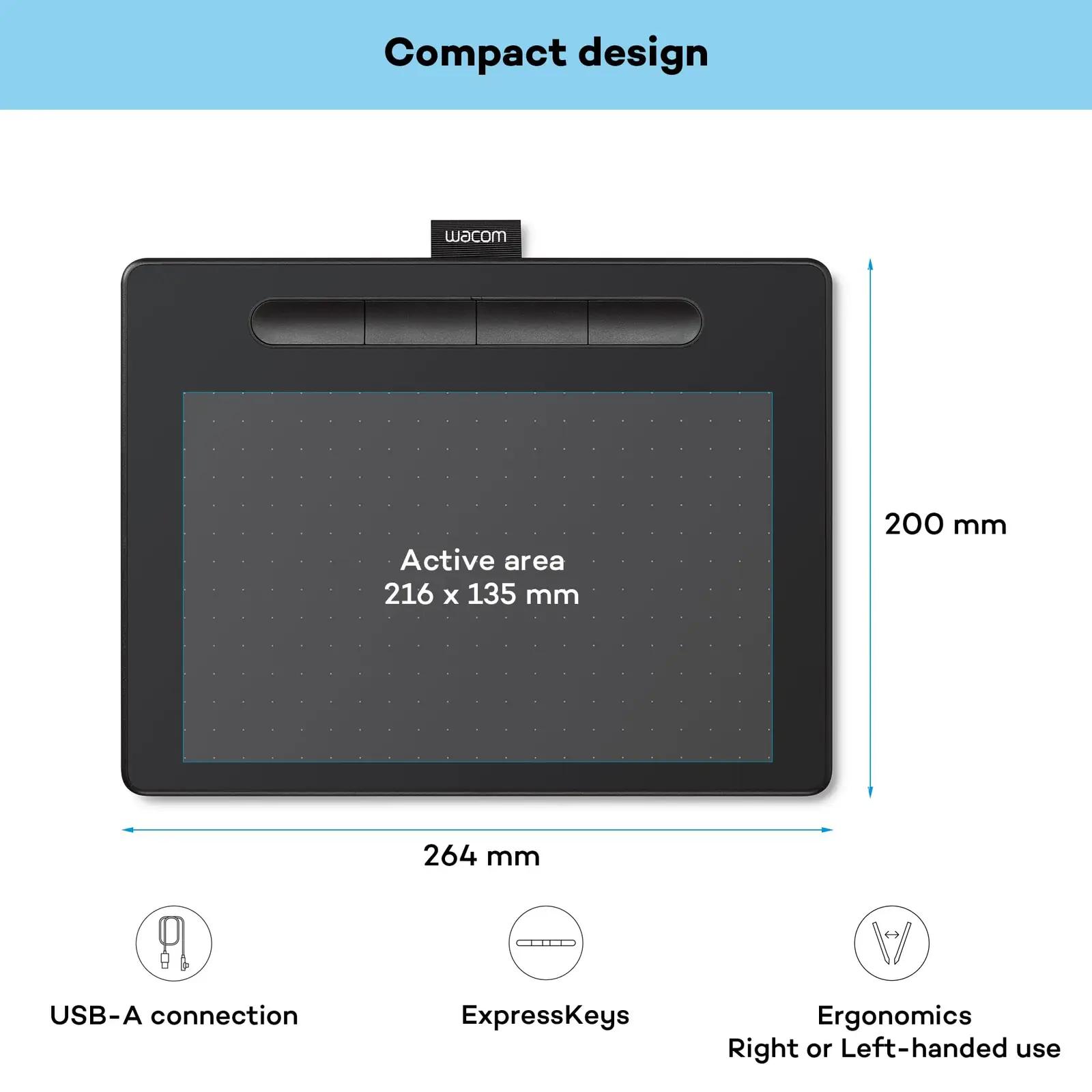 Wacom Intuos keskmine graafikalaud — täpne joonistamiseks ja – pilt 6