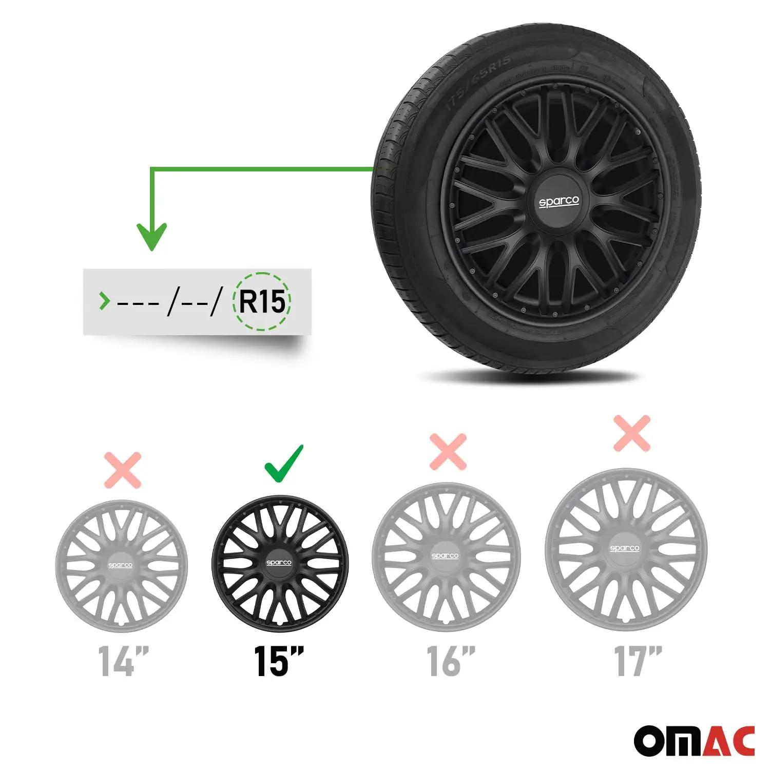 Sparco must ABS-rataskate Roma 15″ – vastupidav komplekt – pakend ja tarvikud