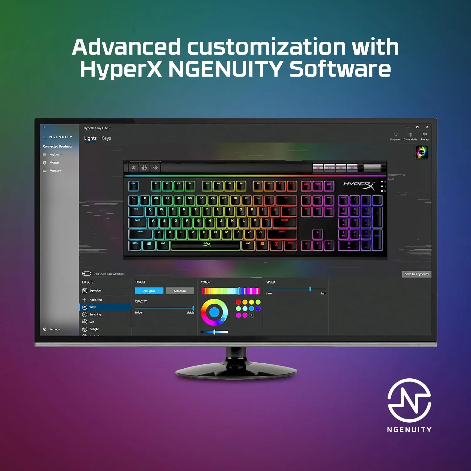 HyperX mehaaniline mänguklaviatuur — vastupidav ABS, RGB valgus – pilt 7