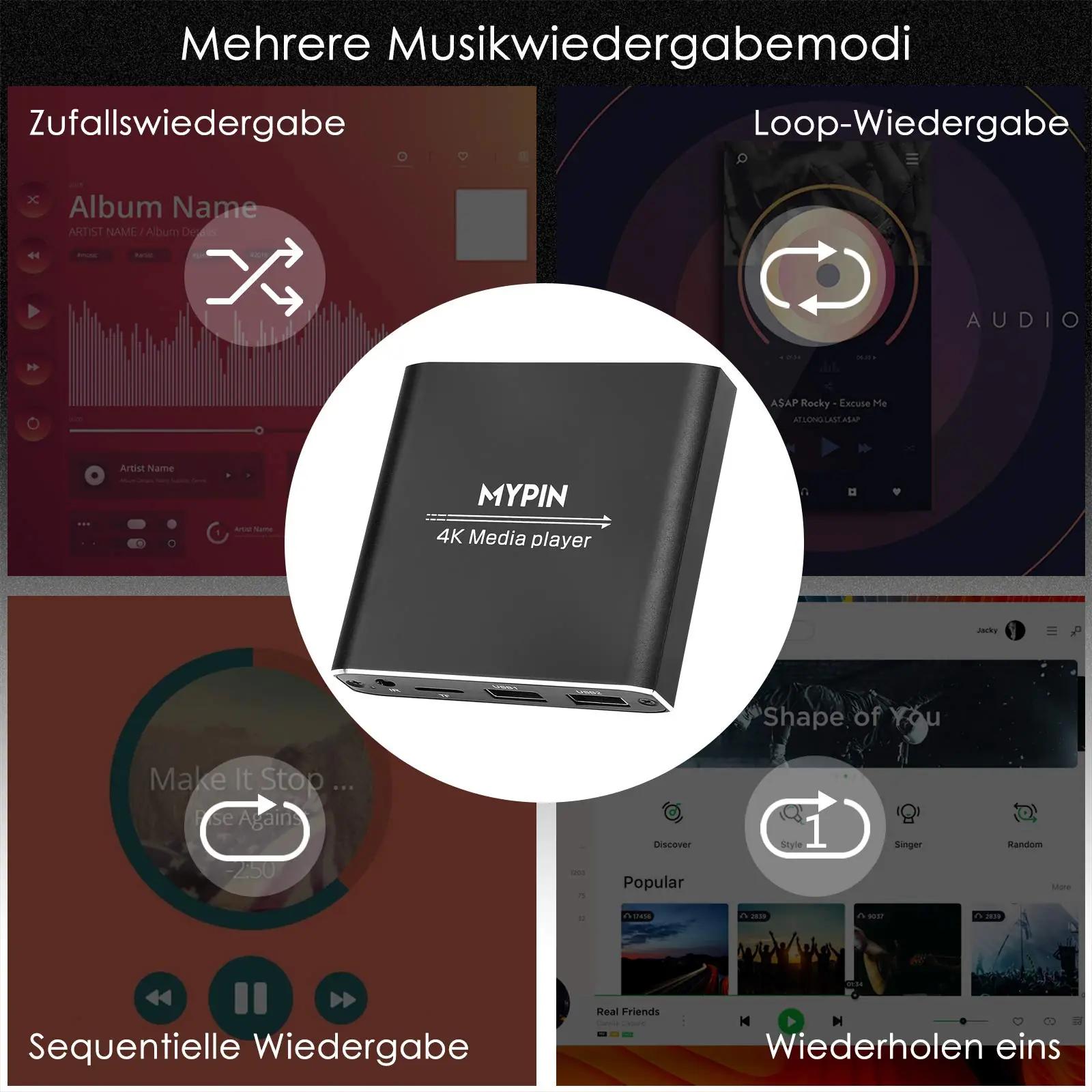 MYPIN kompaktne 4K meediapleier — kodukino lahendus – pilt 7