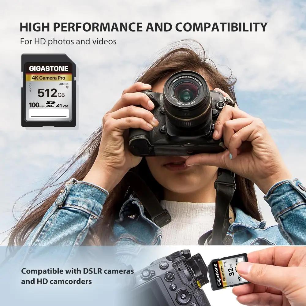 Gigastone 512 GB SDXC kaart 4K-videoks — kiire ja vastupidav – lisavaade