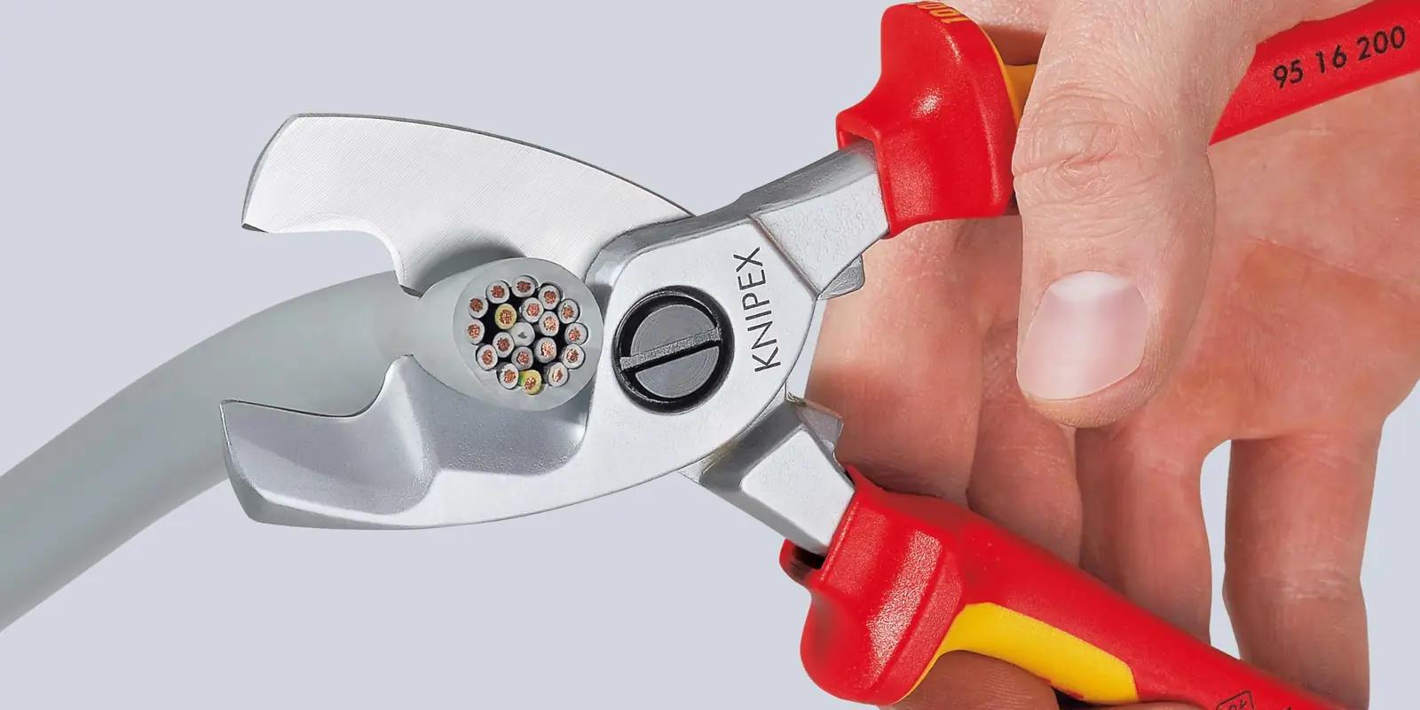 KNIPEX tugevast vaskist isoleeritud kaablikäärid – lisavaade