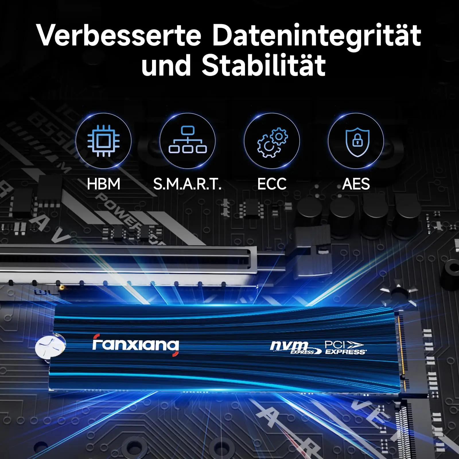 fanxiang kõrge jõudlusega NVMe SSD 500GB – kiire mängukõvaketas – lisavaade