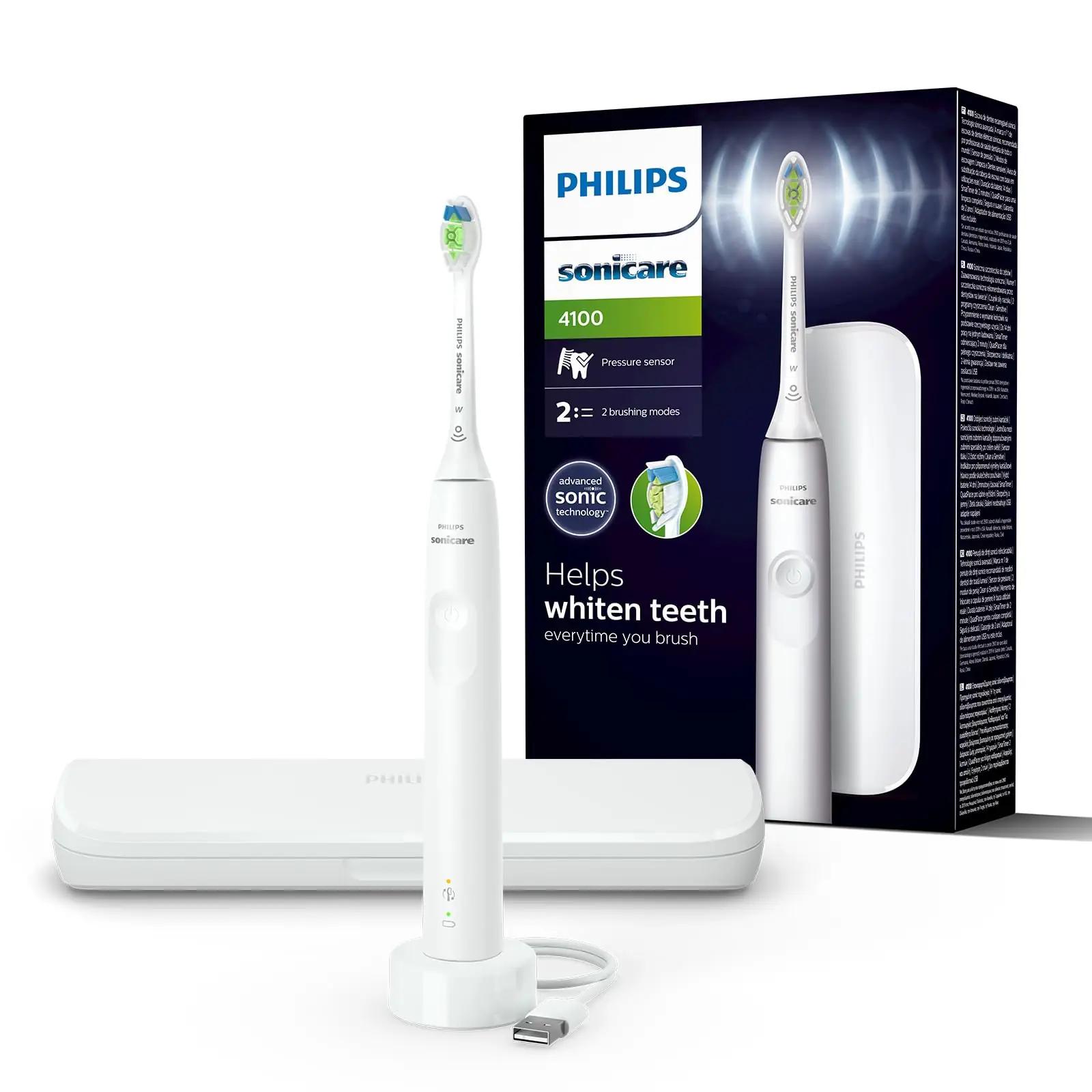 Philips helihammaste pintsel – valge, reisikarp ja USB