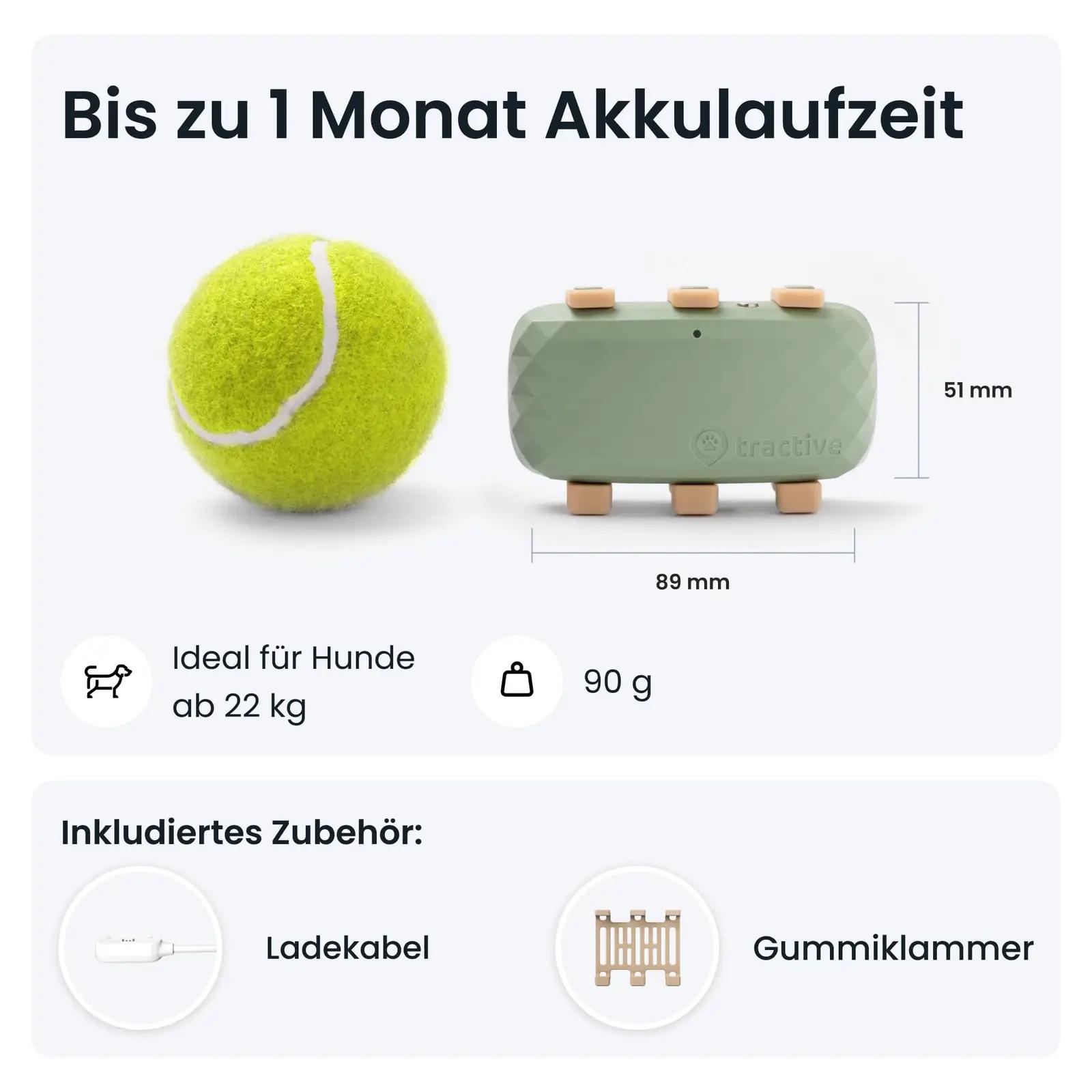 Tractive tugev plastikust GPS-tracker koertele – pikk aku – kasutusnäide