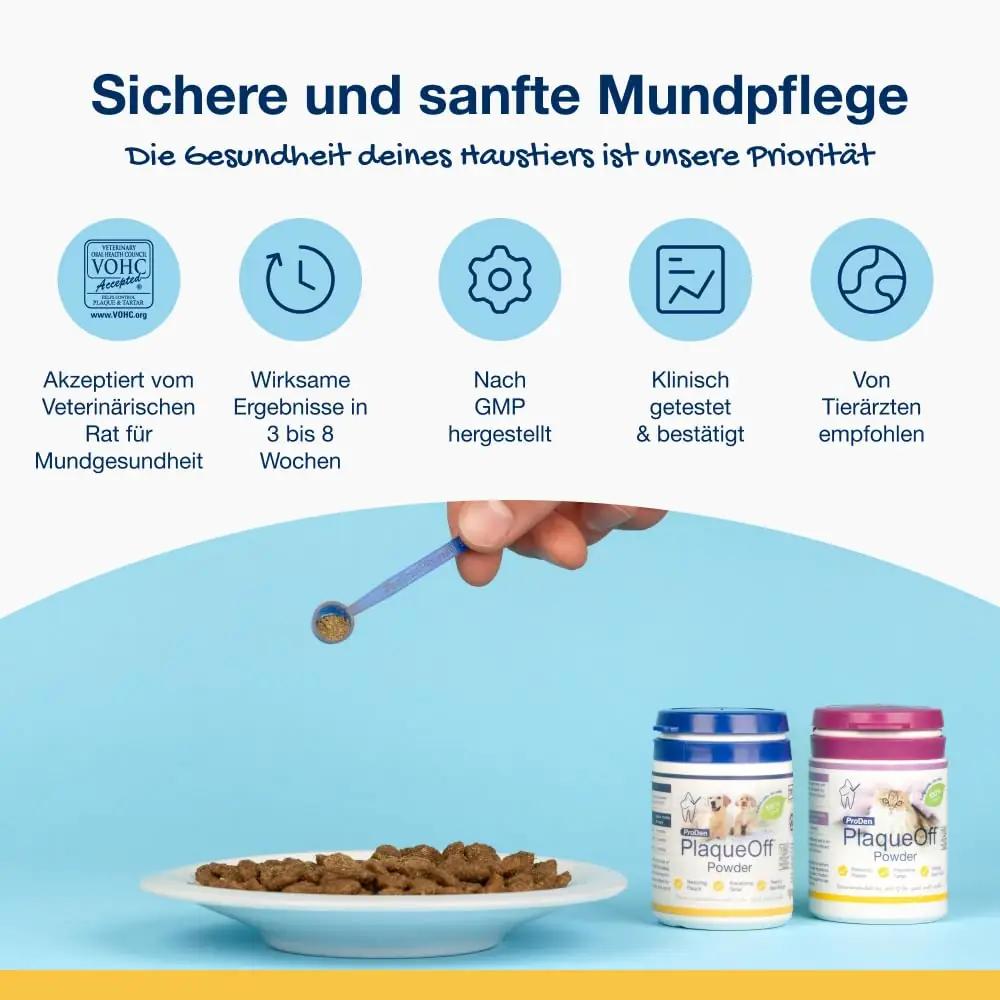 ProDen PlaqueOff algaasipulber 420 g – hammaste hooldus lemmikule – detailne vaade