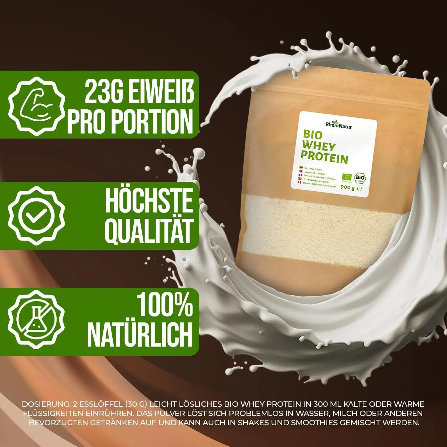 RheinNatur mahe vadakuvalk 900 g — maitsev lisa lihasmassi – pakend ja tarvikud