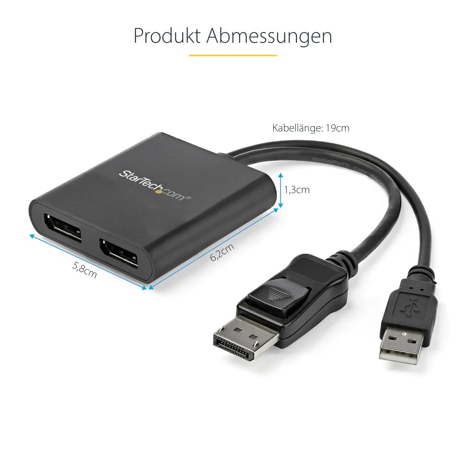 StarTech DisplayPort jaotur – mitmekuvariline USB-MST hub – pilt 6