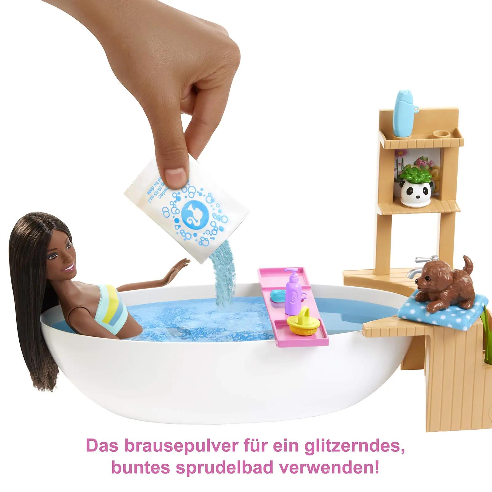Barbie puidust wellness-mängukomplekt – kingitus tüdrukule – pakend ja tarvikud