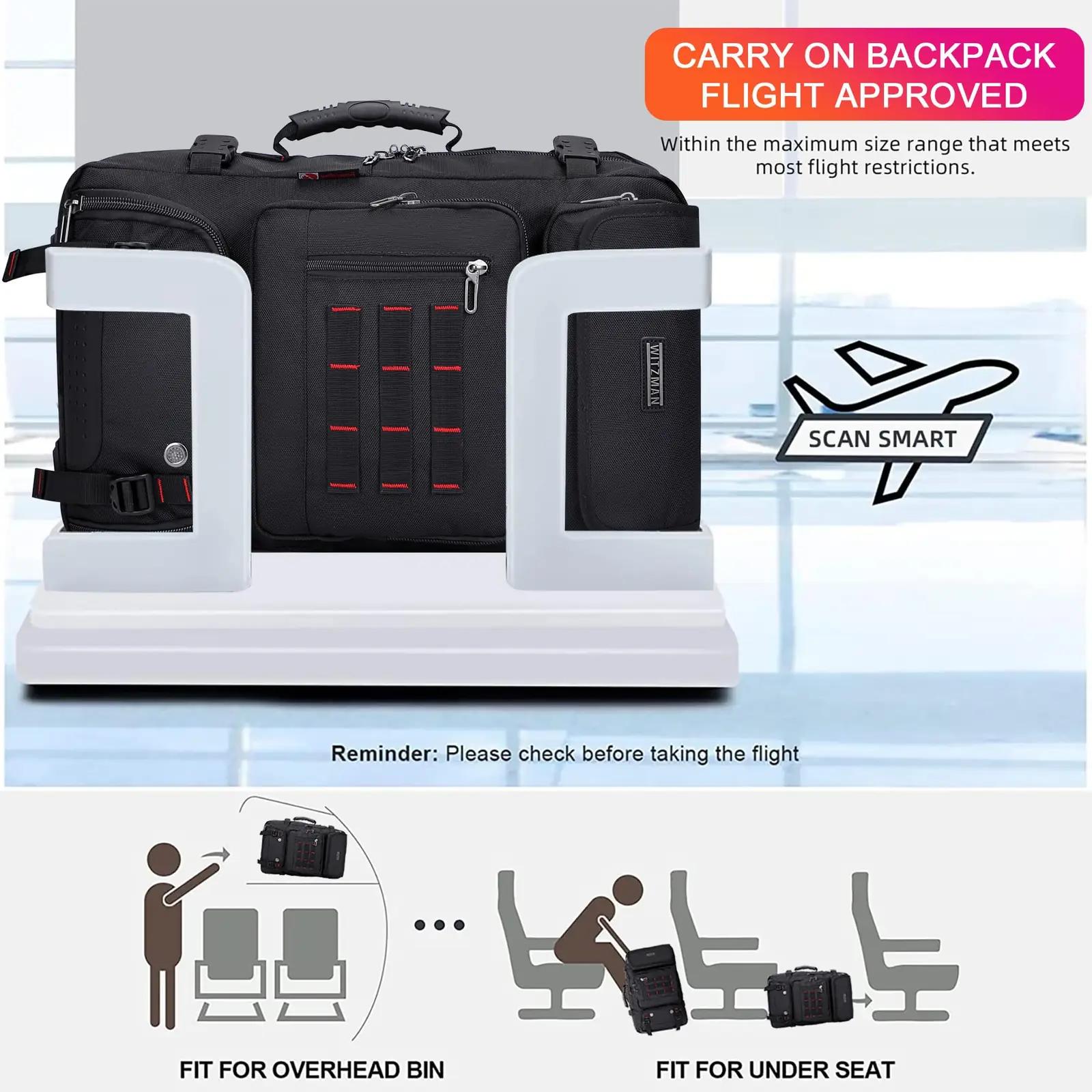 WITZMAN vastupidav reiseruumist rucksack USB-laadijaga B682 – pilt 6