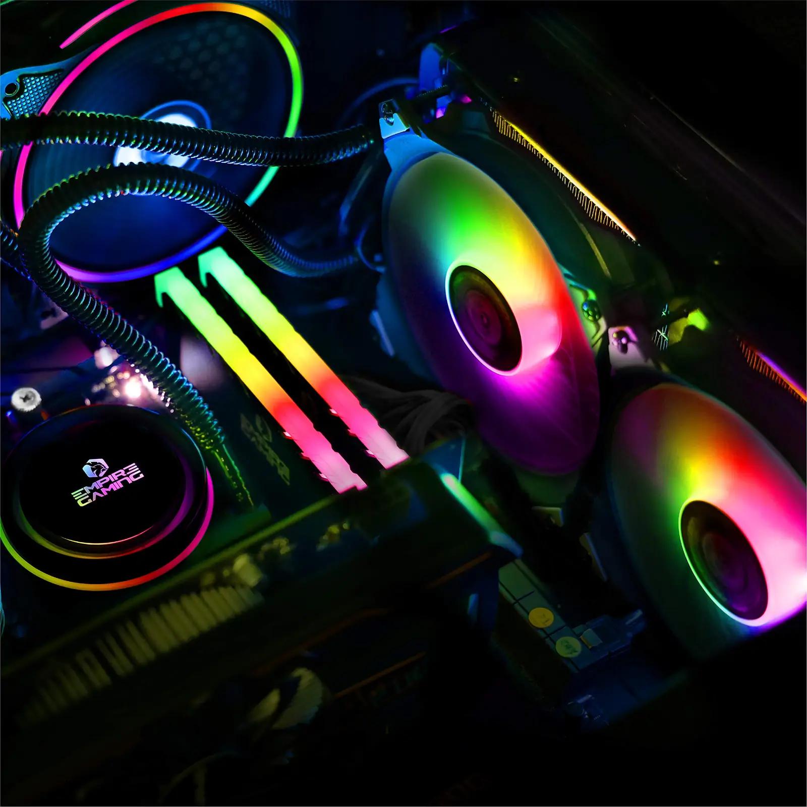 EMPIRE GAMING alumiiniumjuhtega 240 mm AIO jahutus, vaikne – pakend ja tarvikud
