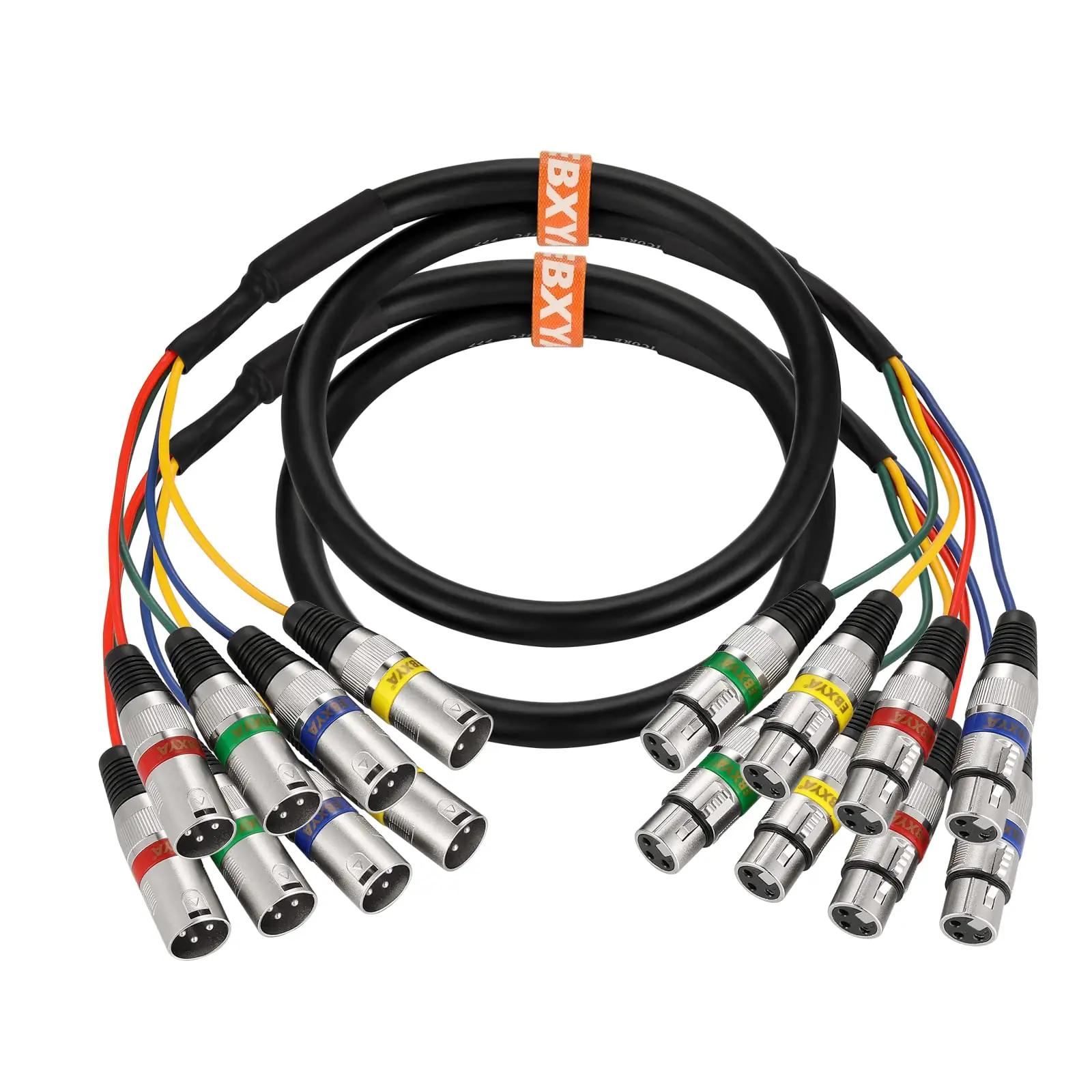 EBXYA mitmevärviline 4-kanaliline XLR-kabel — professionaalsele