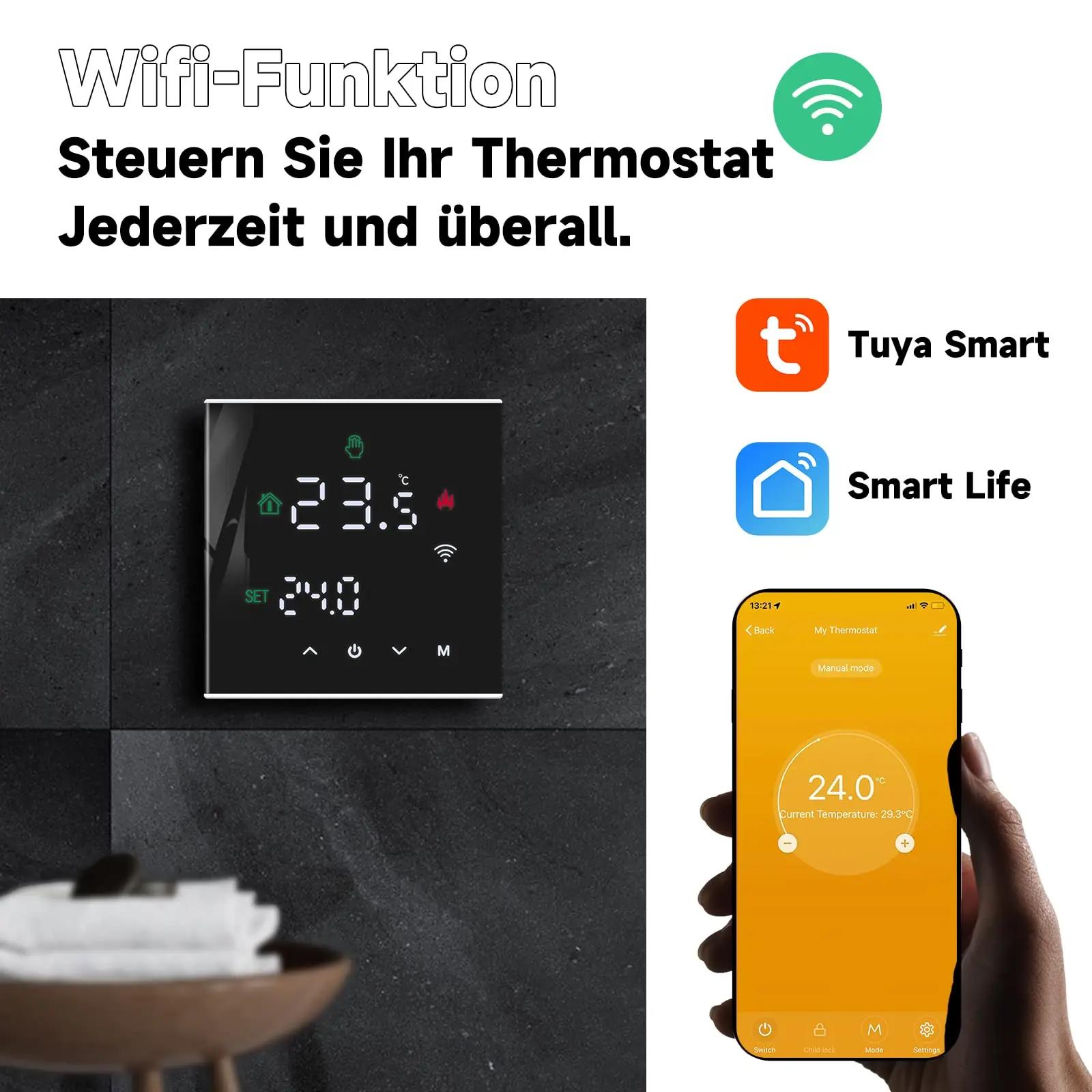 BEOK CONTROLS TGW60B-WIFI-WPB programmeeritavad termostaadid