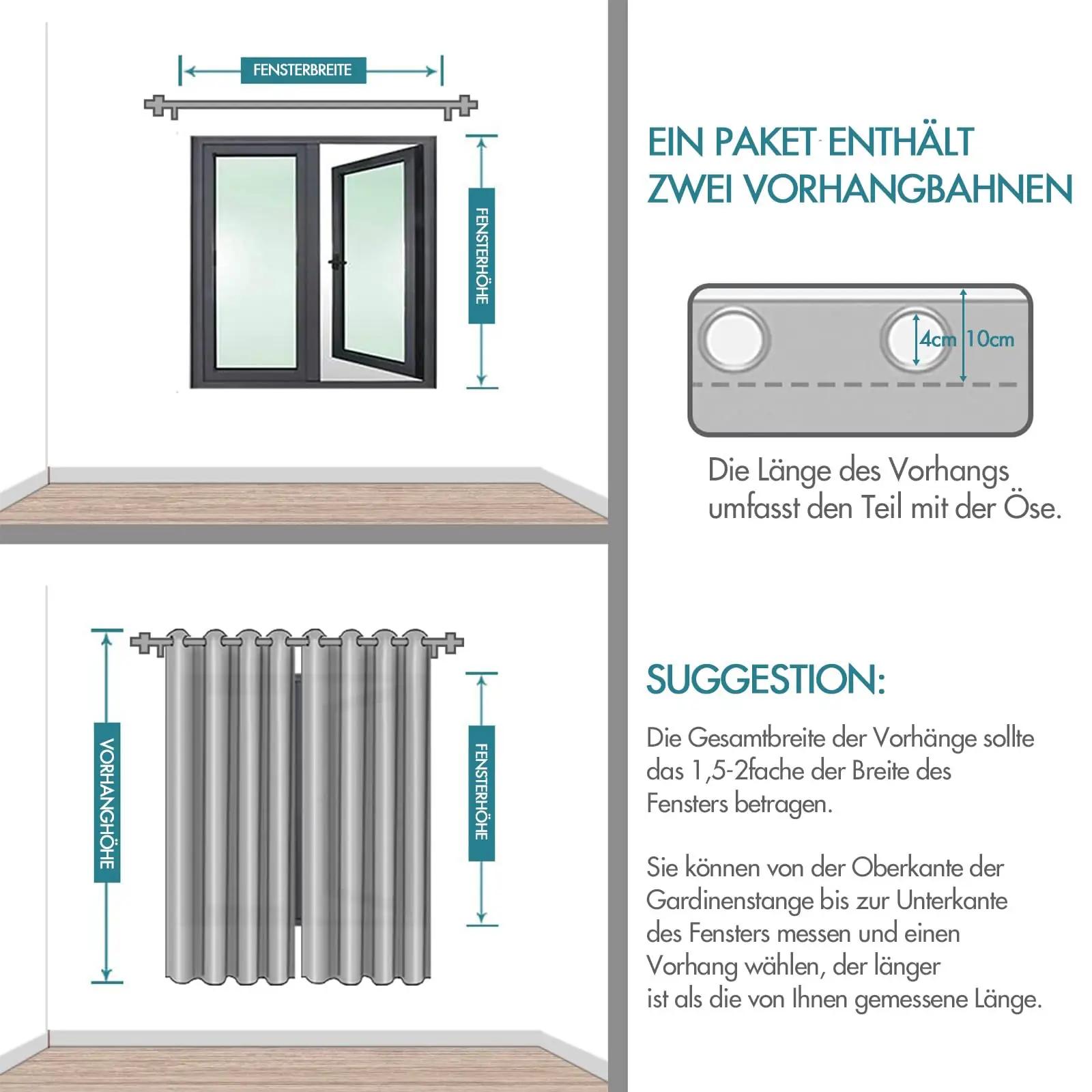 MIULEE must pimendav kardin pehme polyesterist — 2 tk, 140×225 – pilt 8