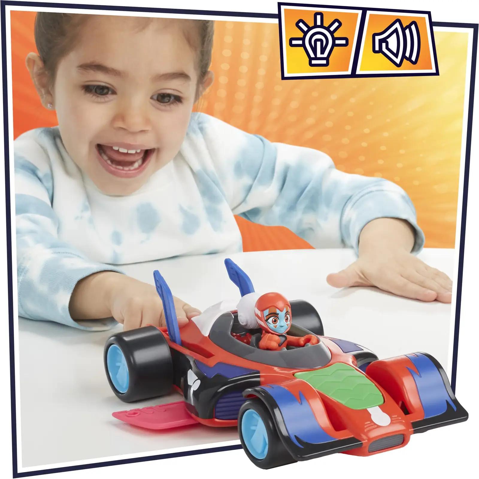 PJ Masks mänguauto plastist valguse ja heliga — ideaalne kingitus – pakend ja tarvikud