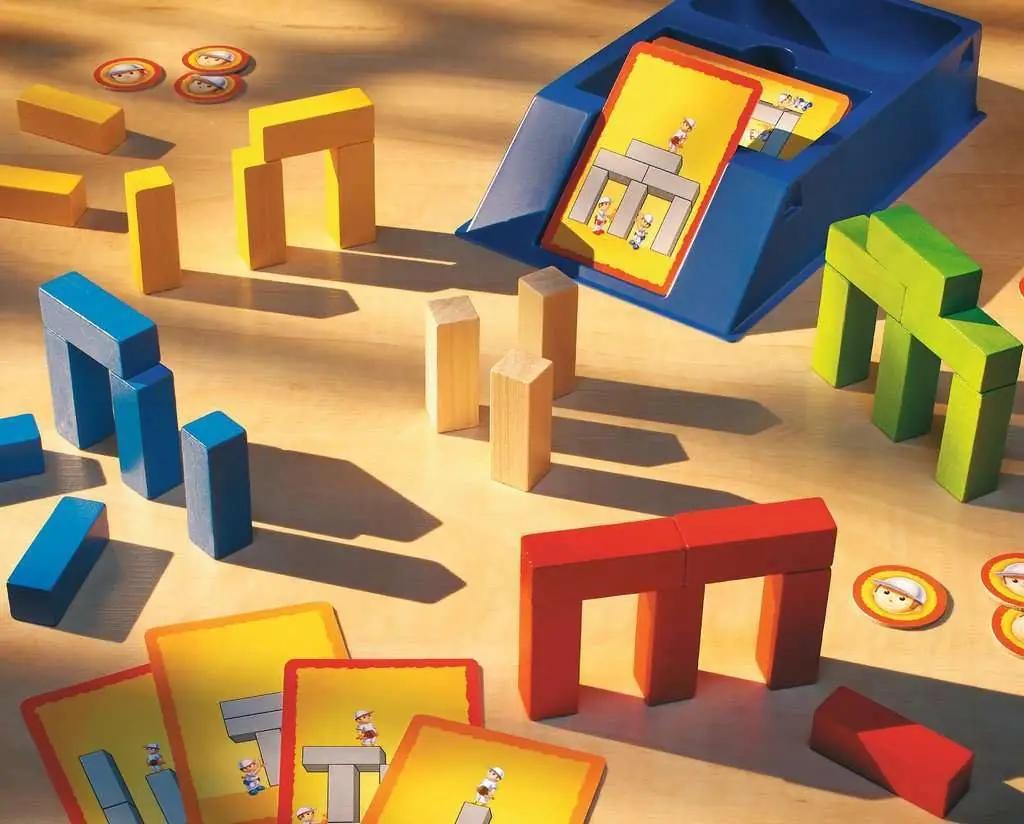 Ravensburger puidust pere lauamäng – Make ‘n’ Break Junior – pakend ja tarvikud